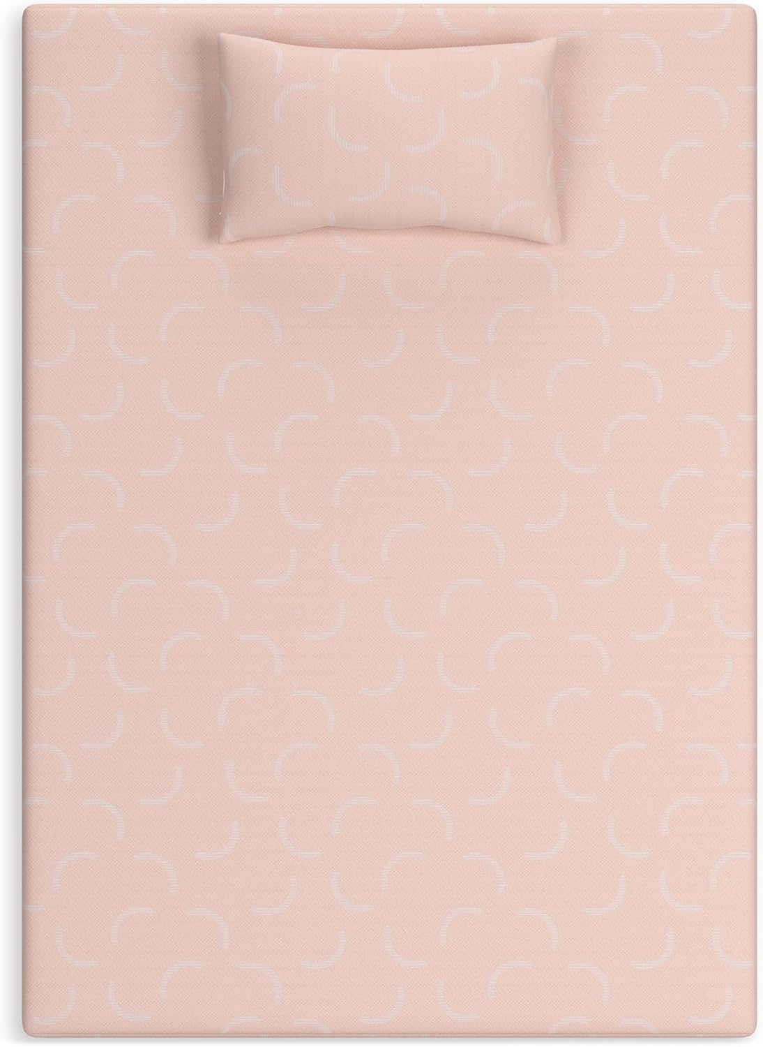Signature Design by Ashley Twin Size iKidz 7 Inch Firm Gel Memory Foam Mattress with Stretch Knit Cover & Pillow Included, Pink Coral, Fiberglass Free, Mattress in A Box