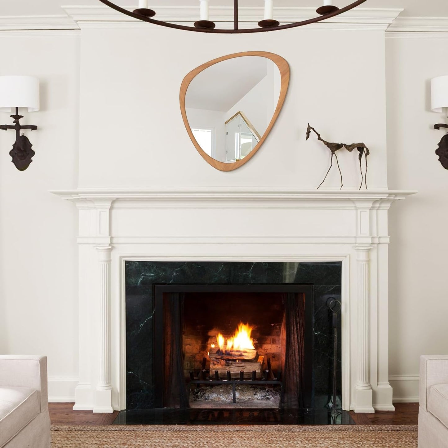 WallBeyond Asymmetrical Mirror, Irregular Wall Mirror for Bathroom, Wall Mirrors Decorative for Bedroom Living Room Entryway Hall, Unique Wall Mirror 25" x 20"