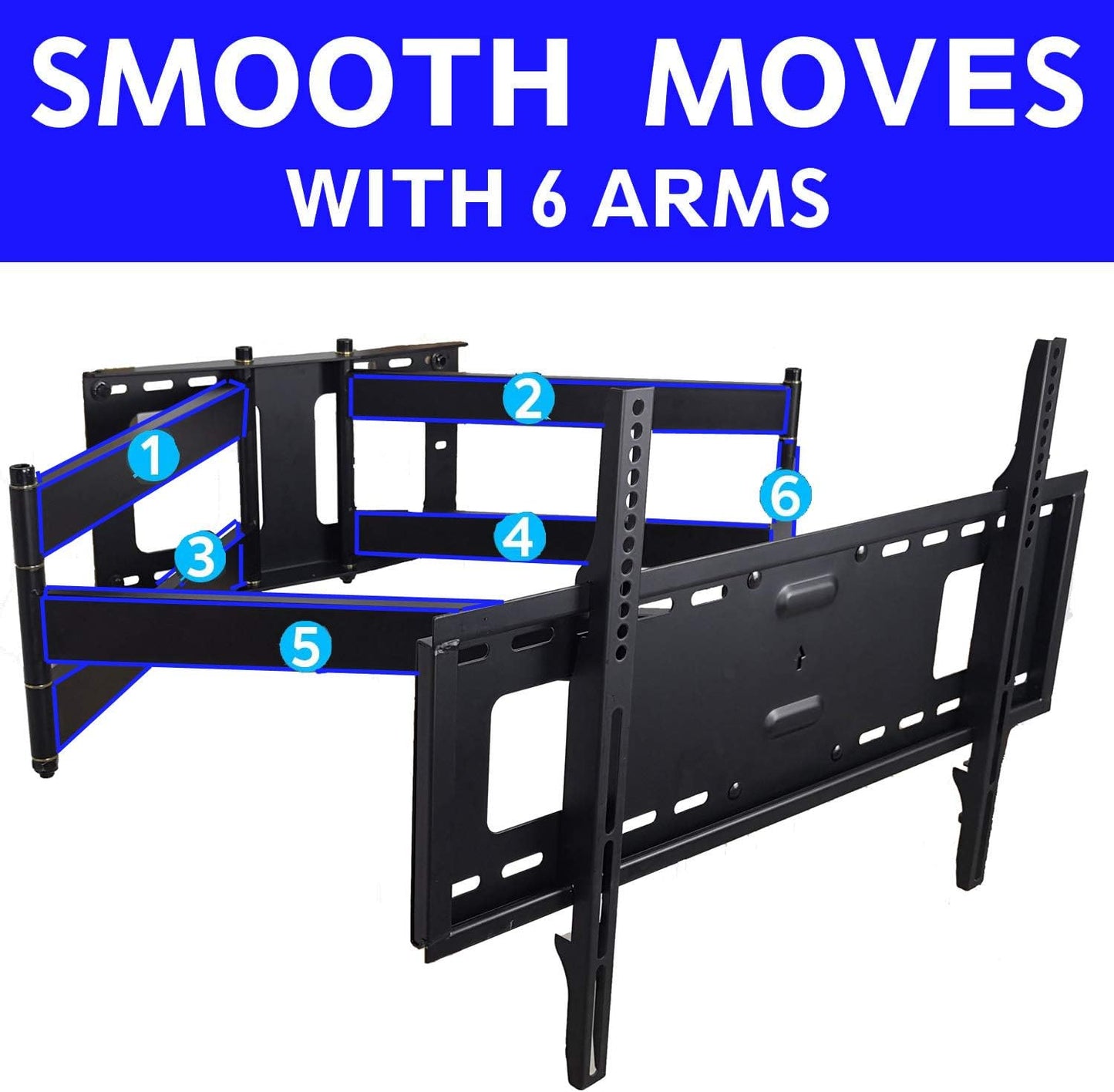 FORGING MOUNT Heavy Duty TV Wall Mount, Dual Articulating Arm Full Motion TV Wall Mount Bracket with 43 inch Long Arm,Fits 50 to 100 Inch TVs, Holds up to 198 lbs,Max VESA 800x600mm