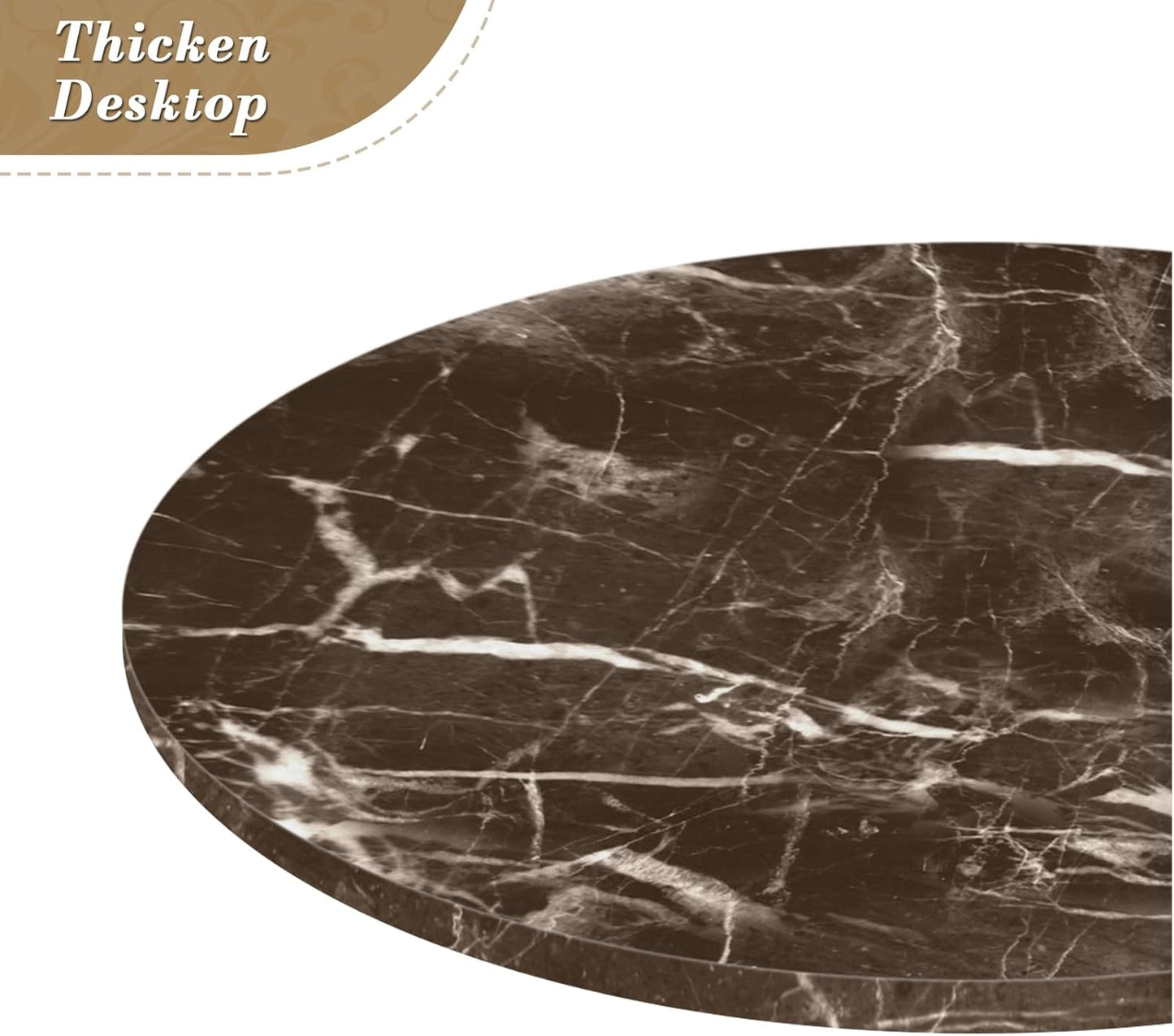 Athena Collection Modern Bar Table Round Top Height Adjustable, Tall Bistro Pub Cocktail Table Height Top and Sturdy Base, Suitable for Home Kitchen Pub Restaurant Outdoor, Brown