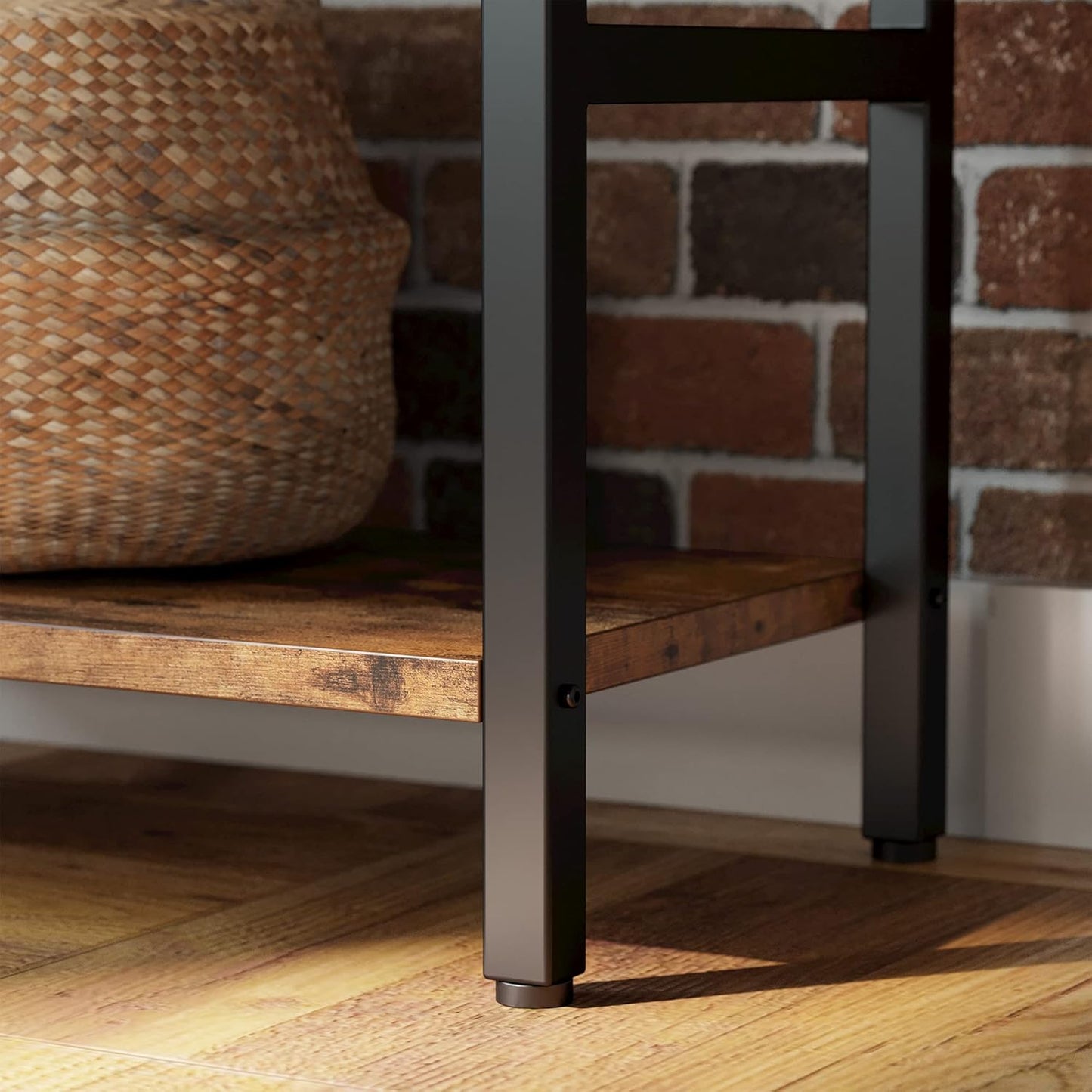 IRONCK Bookcases and Bookshelves Triple Wide 5 Tiers Industrial Bookshelf, Large Etagere Bookshelf Open Display Shelves with Metal Frame for Living Room Bedroom Home Office