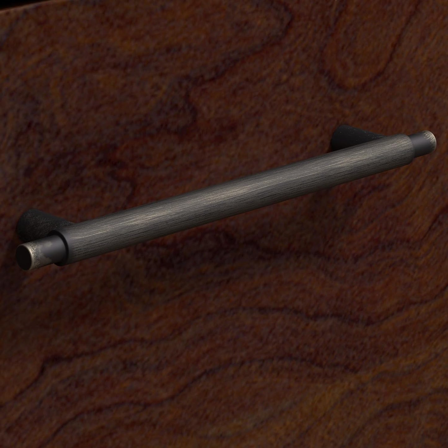 Bush Furniture Key West Small End Table with Storage | Modern Farmhouse Accent Shelf for Living Room in Bing Cherry