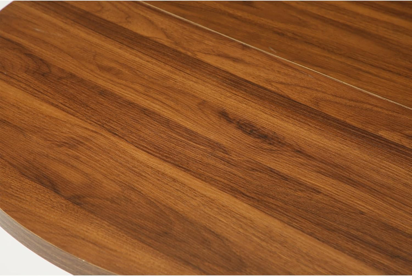 LITTLE TREE 39 Inches Round Dining Table for 2-4, Farmhouse Circle Kitchen Table for Dining Room, Wooden Dinner Table with Heavy Duty Pedestal, Small Bistro Table for Restaurant, Brown