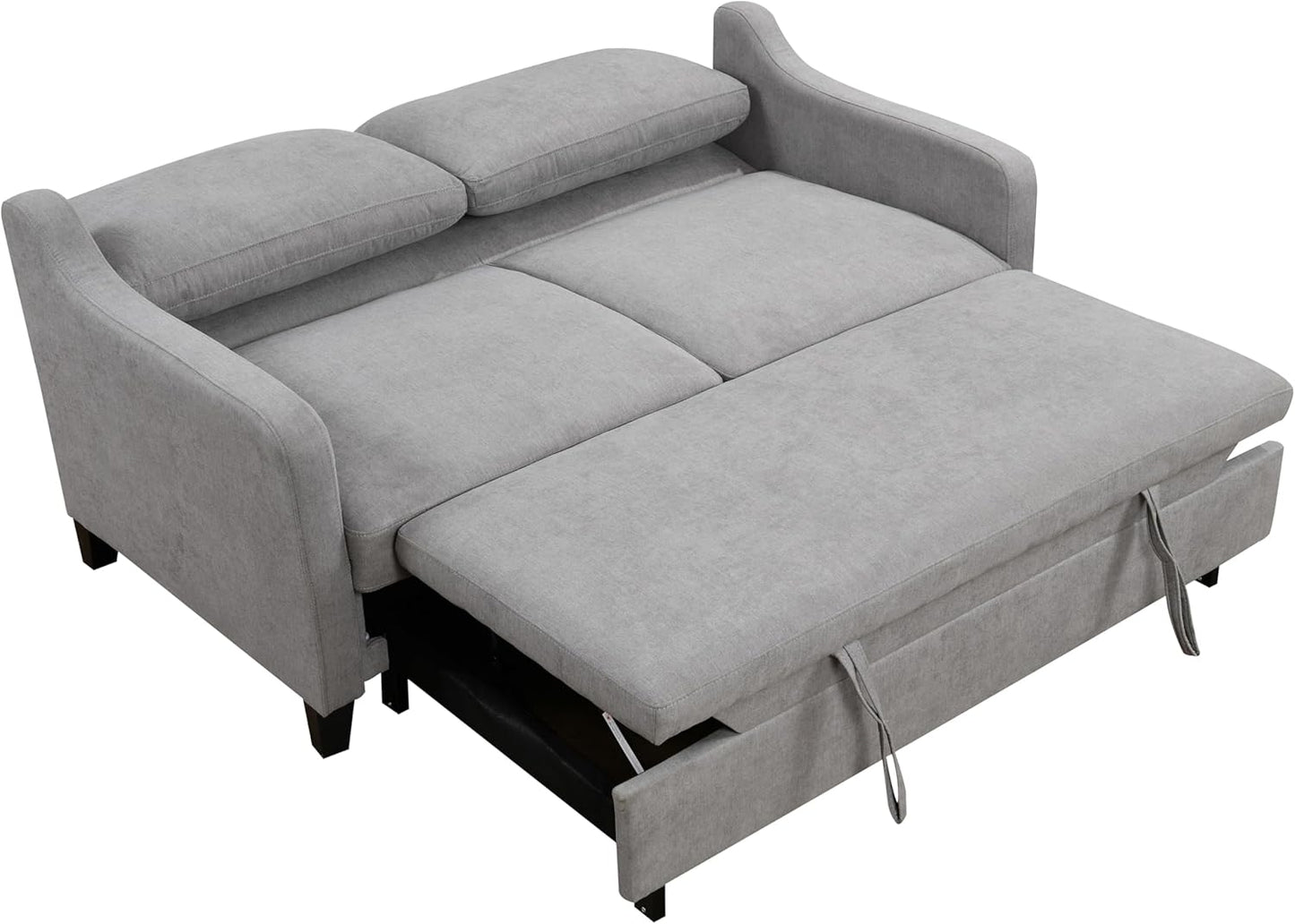 ERYE Modern 3-in-1 Sofa Loveseat Convertible Sleeper Sofabed, Queen Size Upholstered Love Seat Sofa Soft Cushion Daybed with Pull Out Sleeper Couch Bed for Living Room Home Apartment RV