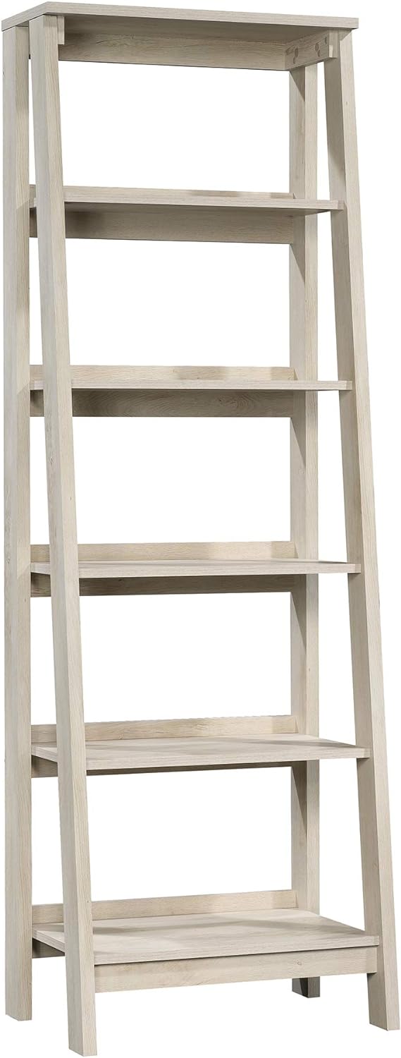 Sauder Trestle 5 Bookcase/Book Shelf, L: 23.54" x W: 16.61" x H: 71.14", Chalked Chestnut finish