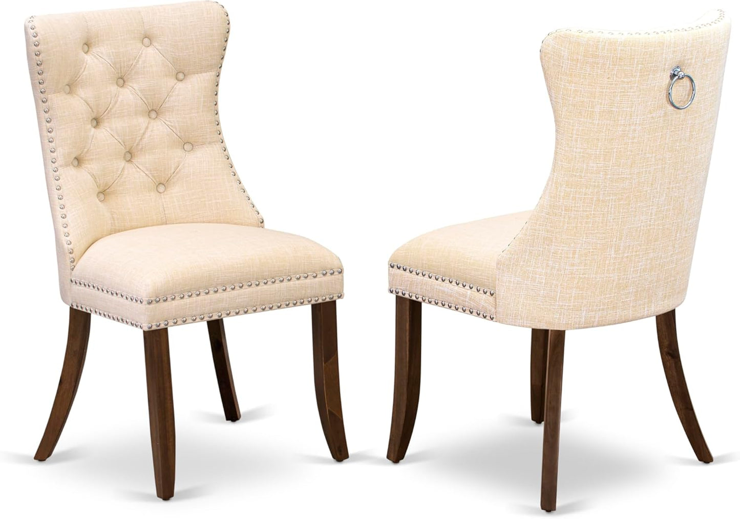 X07DA-BC8-32 10-Pc Kitchen Table Set includes an Extendable Rectangle Kitchen Table, 1 Coffee Table, 7 Polyester Dining Chairs and 1 Bench, 39x120 Inch, Antique Walnut