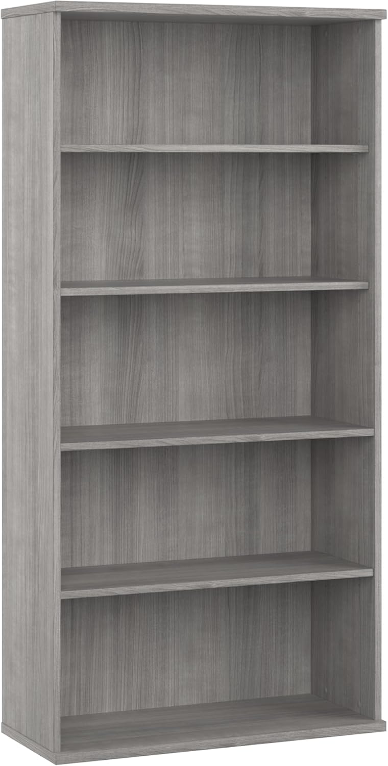 Bush Business Furniture Studio C 5 Shelf Bookcase, Platinum Gray