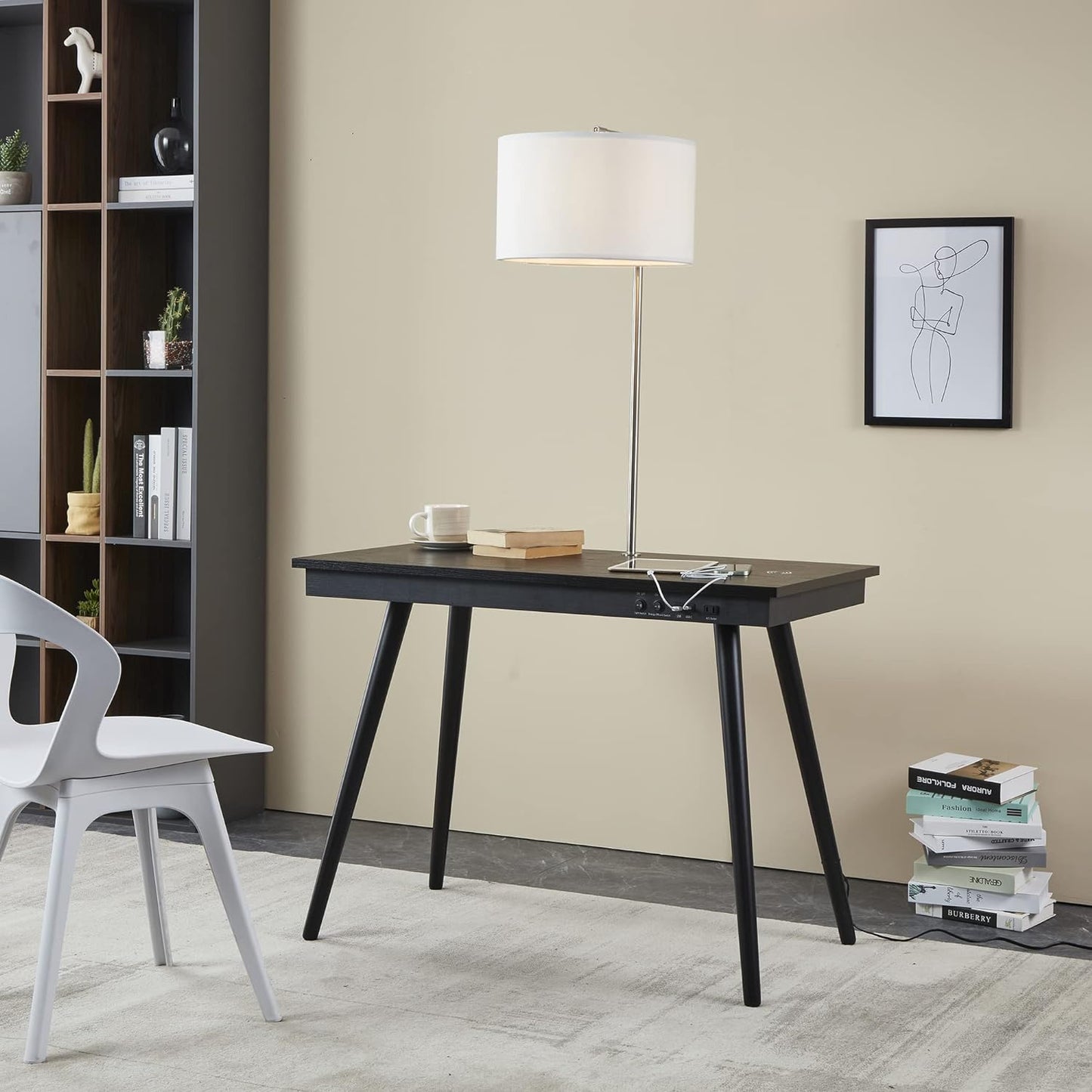 FENLO Future - 39' Modern Desk with USB-C & Qi Wireless Charging Station