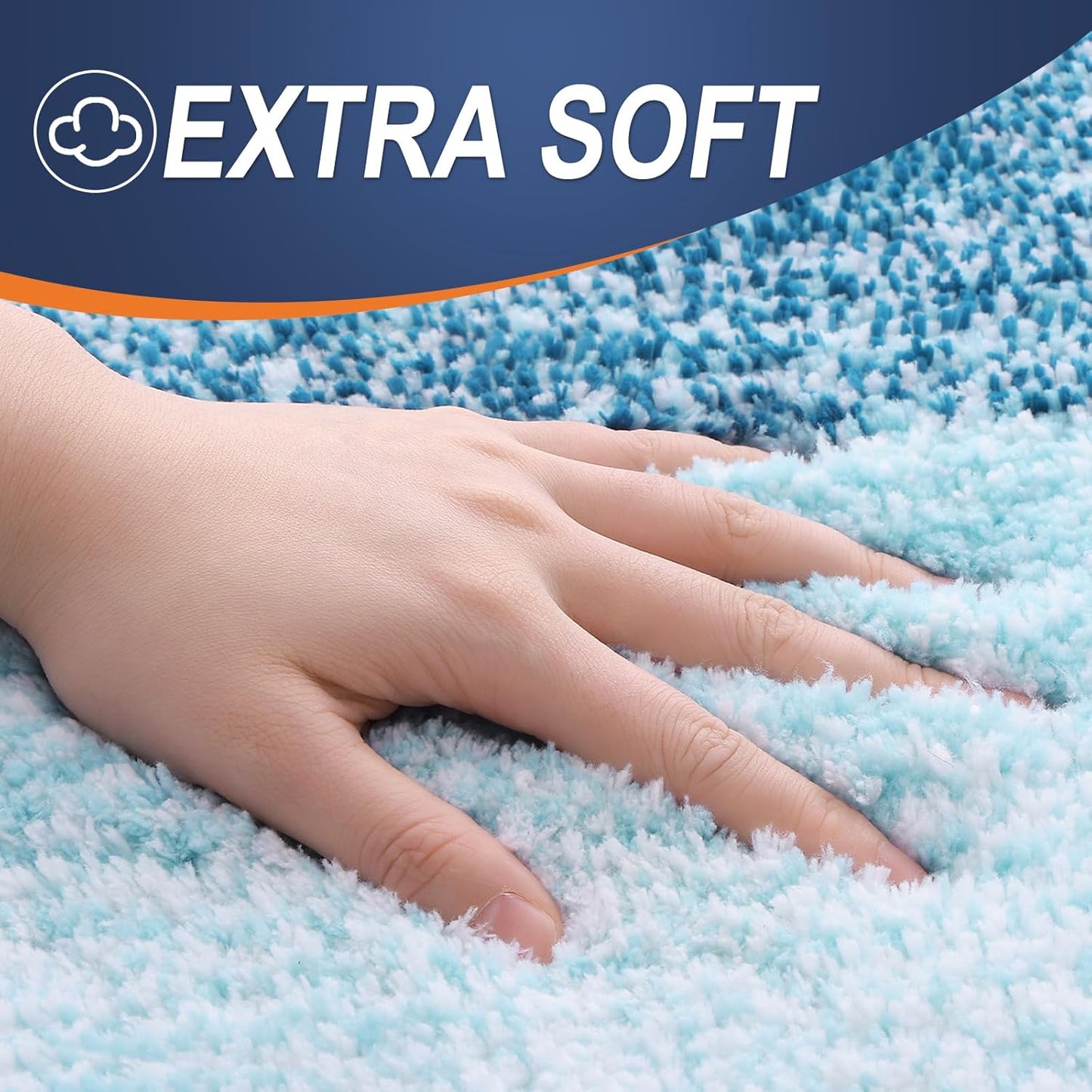 OLANLY Bathroom Rugs Mat 30x20, Extra Soft Absorbent Microfiber Bath Rugs, Rubber Backing, Quick Dry, Washable Bath Mats for Bathroom Floor, Tub and Shower, Home Decor Accessories, Peacock Blue