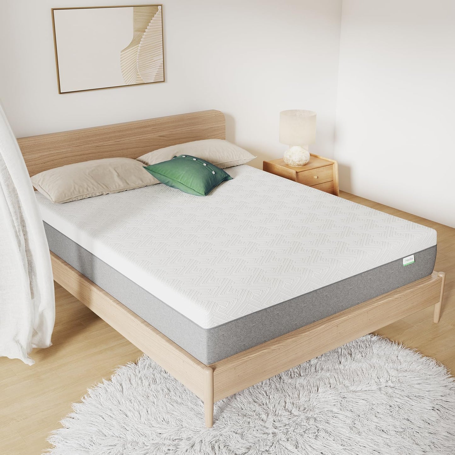 Novilla Mattress Queen Size, 8 Inch Cooling Memory Foam Queen Mattress in a Box for Contour Support & Pressure Relieving & Plush Comfort, CertiPUR-US Certified Foam