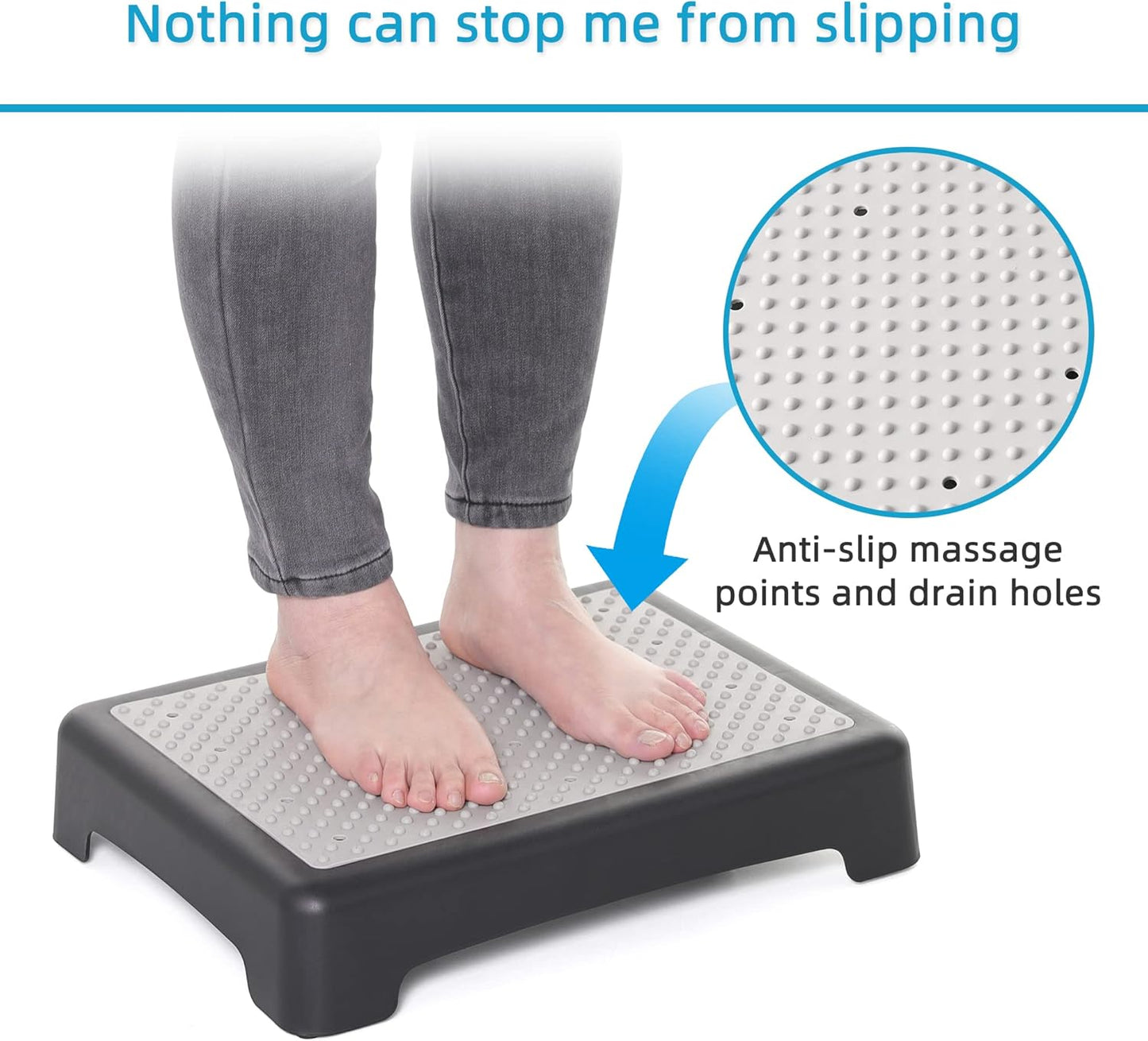Platform Safety Step - Non-Slip Indoor and Outdoor Large Size Mobility Stool, Portable Riser, Anti-Fall Safety Platform for The Elderly, High Rise Stairs