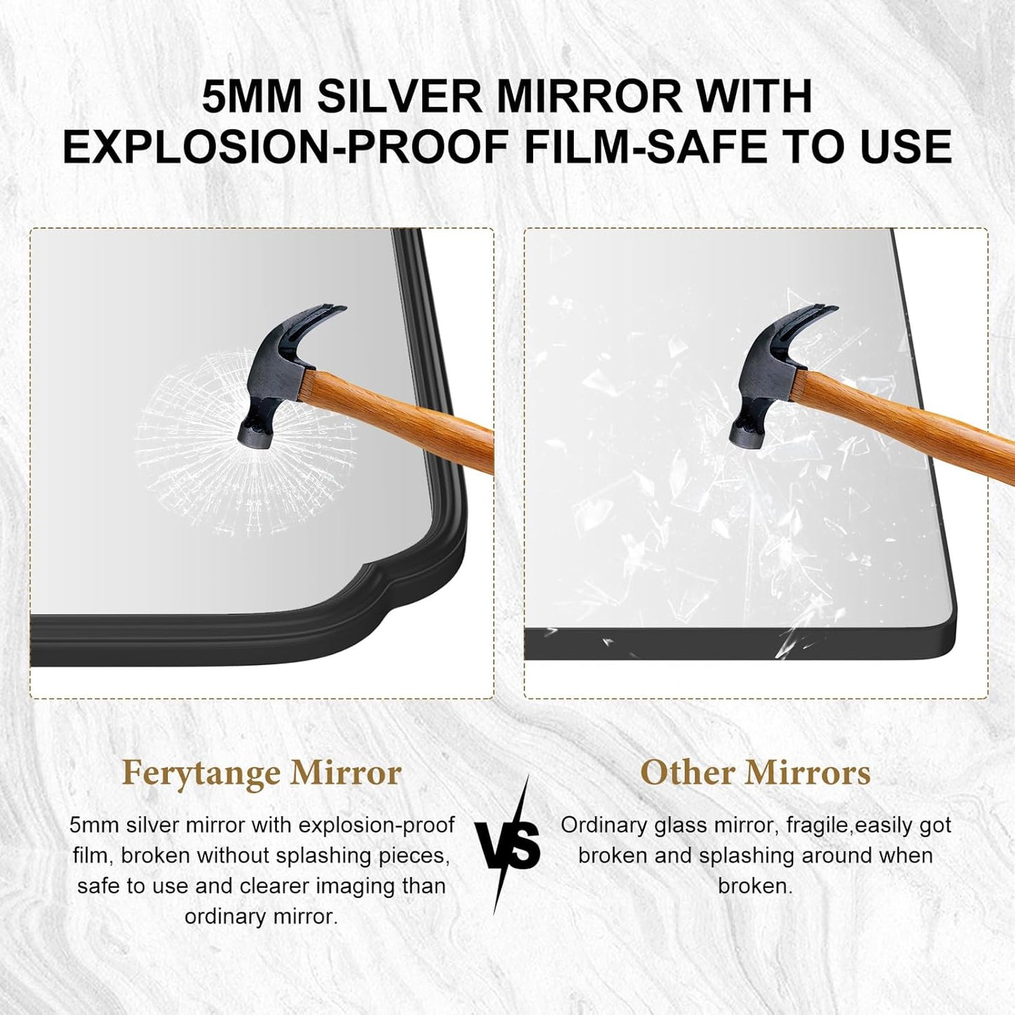 Black Bathroom Mirror for Over Sink 20" x 30" Modern Rounded Rectangle Bathroom Vanity Mirror with Metal Framed Wall Mounted Decorative Mirror (Horizontal/Vertical)