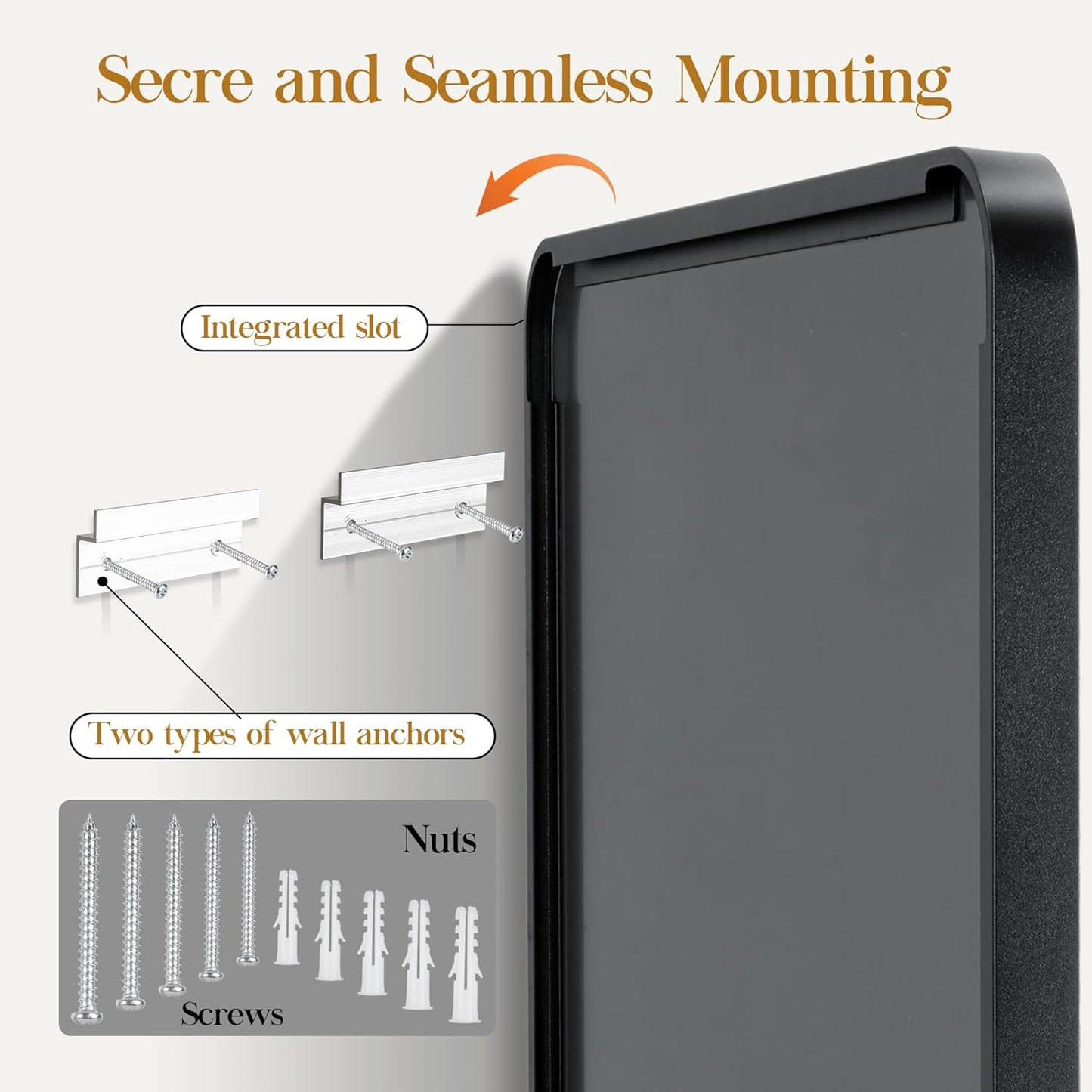 32×36 Black Bathroom Mirror, Rectangular Bathroom Vanity Mirror for Wall with Rounded Corners & Aluminum Alloy Frame, Tempered-Glass, Modern, Farmhouse, Horizontal/Vertical, Entryway, Bedroom