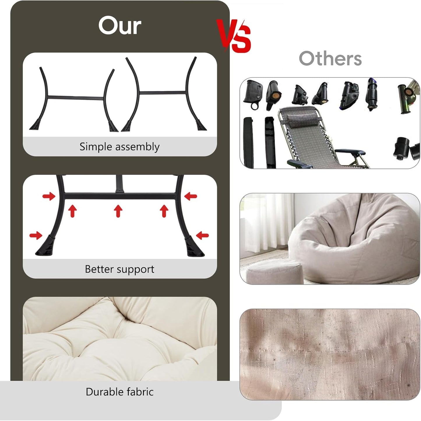 Lazy Chair with Folding Ottoman Modern Large Accent Chair,Contemporary Lounge Leisure Sofa Chair with Armrests Upholstered Sofa Armchair Reading Chair for Bedroom,Dorm & Office (Beige-f)