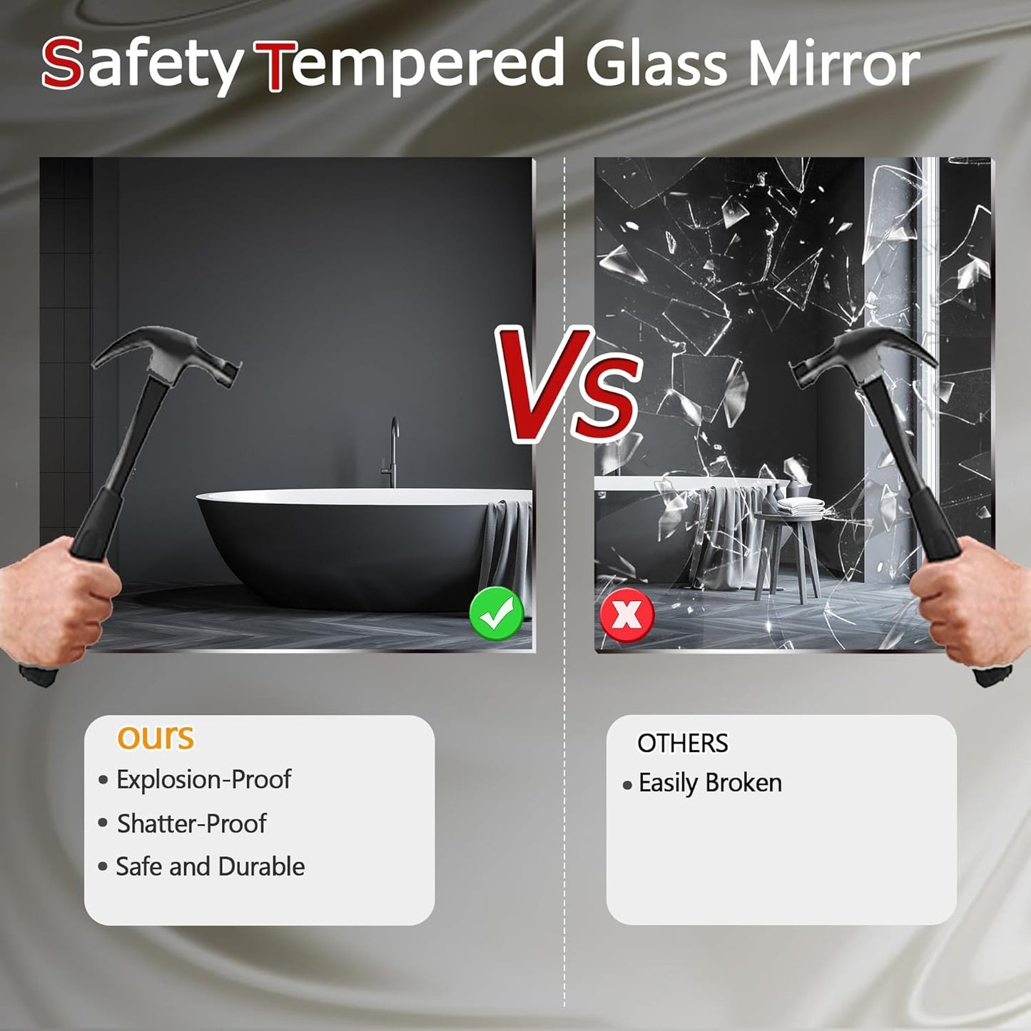 CULER Rustic Wood Wall Mirror for Bathroom,Rectangle Large 30 x 40 inch Hanging Mirrors with Wooden Frame for Living Room,Bedroom,Entryway(Walnut Brown)