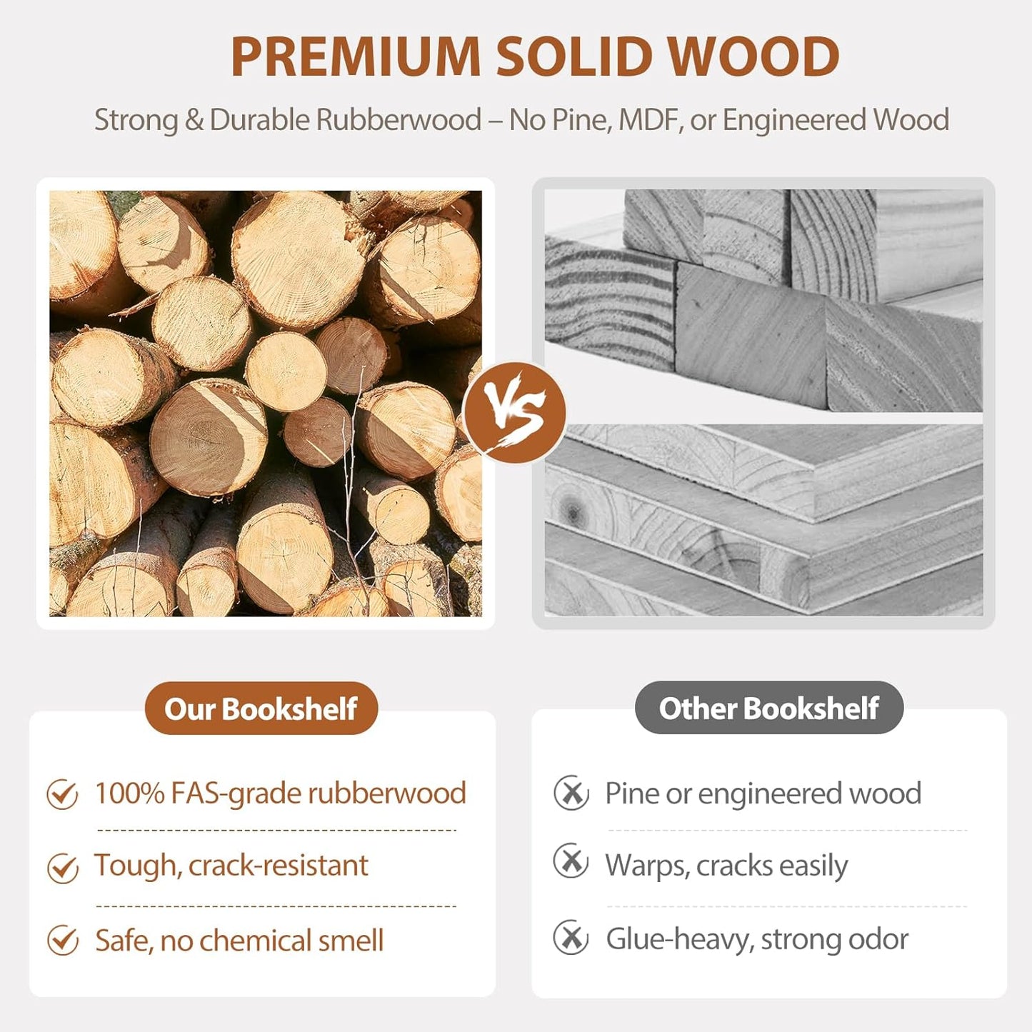 Solid Wood Rotating Bookshelf on Wheels, 5 Tier, Round Revolving Bookcase, 360° Spinning Book Shelf Tower for Kids, Narrow Rolling Bookshelves for Small Space, Corner, Bedroom, Office, Black