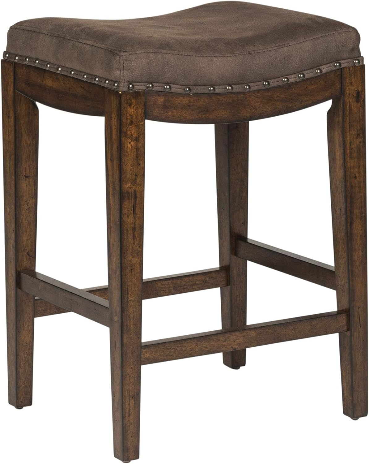 Liberty Furniture Industries Aspen Skies Uph Console Stool, W18 x D15 x H26, Medium Brown