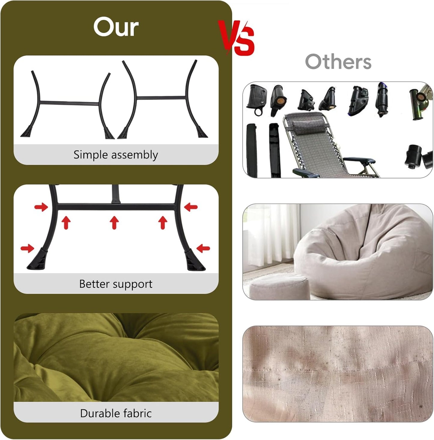 Lazy Chair with Folding Ottoman Modern Large Accent Chair,Contemporary Lounge Leisure Sofa Chair with Armrests Upholstered Sofa Armchair Reading Chair for Bedroom,Dorm & Office(Green-f)