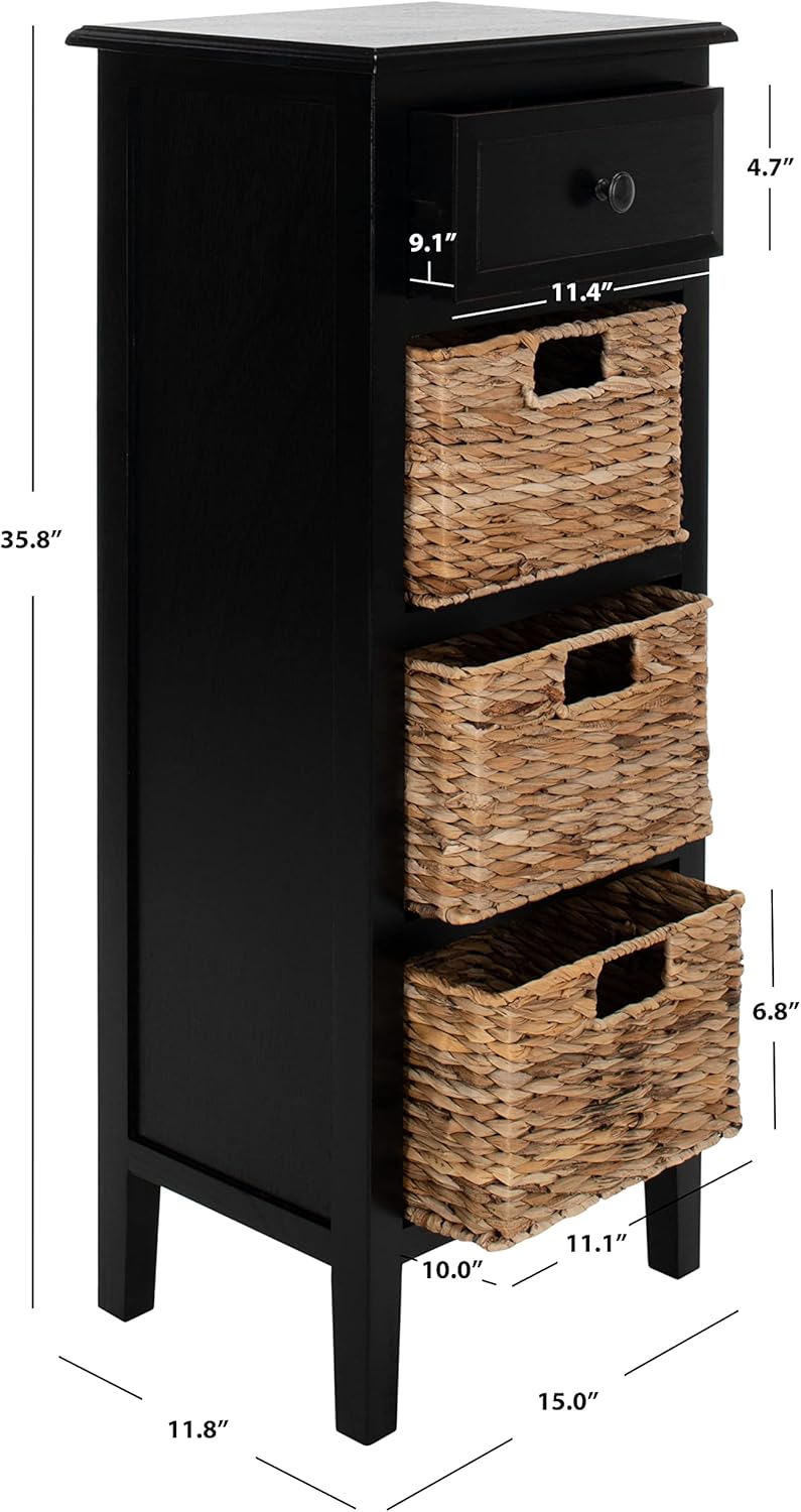 SAFAVIEH American Homes Collection Michaela Distressed Black Side Table