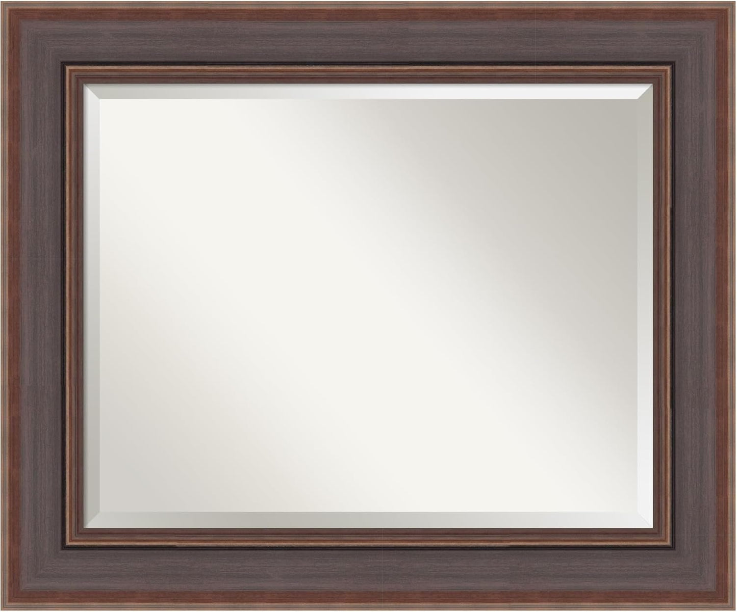 Amanti Art Brown Wall Mirror 30x36 Moab Brown Bronze Rectangle Bathroom Mirror for Wall Decor Living Room, Large Modern Frame, Hangs Horizonally and Vertically, Bathroom Decor, Beveled Edge