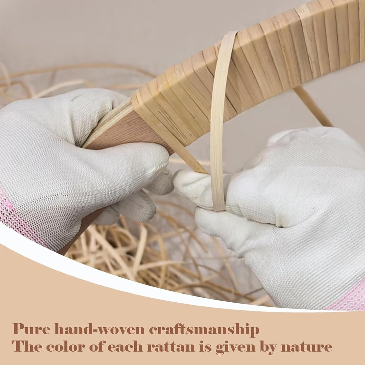 ULIKE Rattan Mirror for Bathroom, 22x30 Inch Rectangle Rustic Farmhouse Wall Decor with Handmade Wicker Frame, Boho Mirror for Nursery Bedroom Living Room Entryway