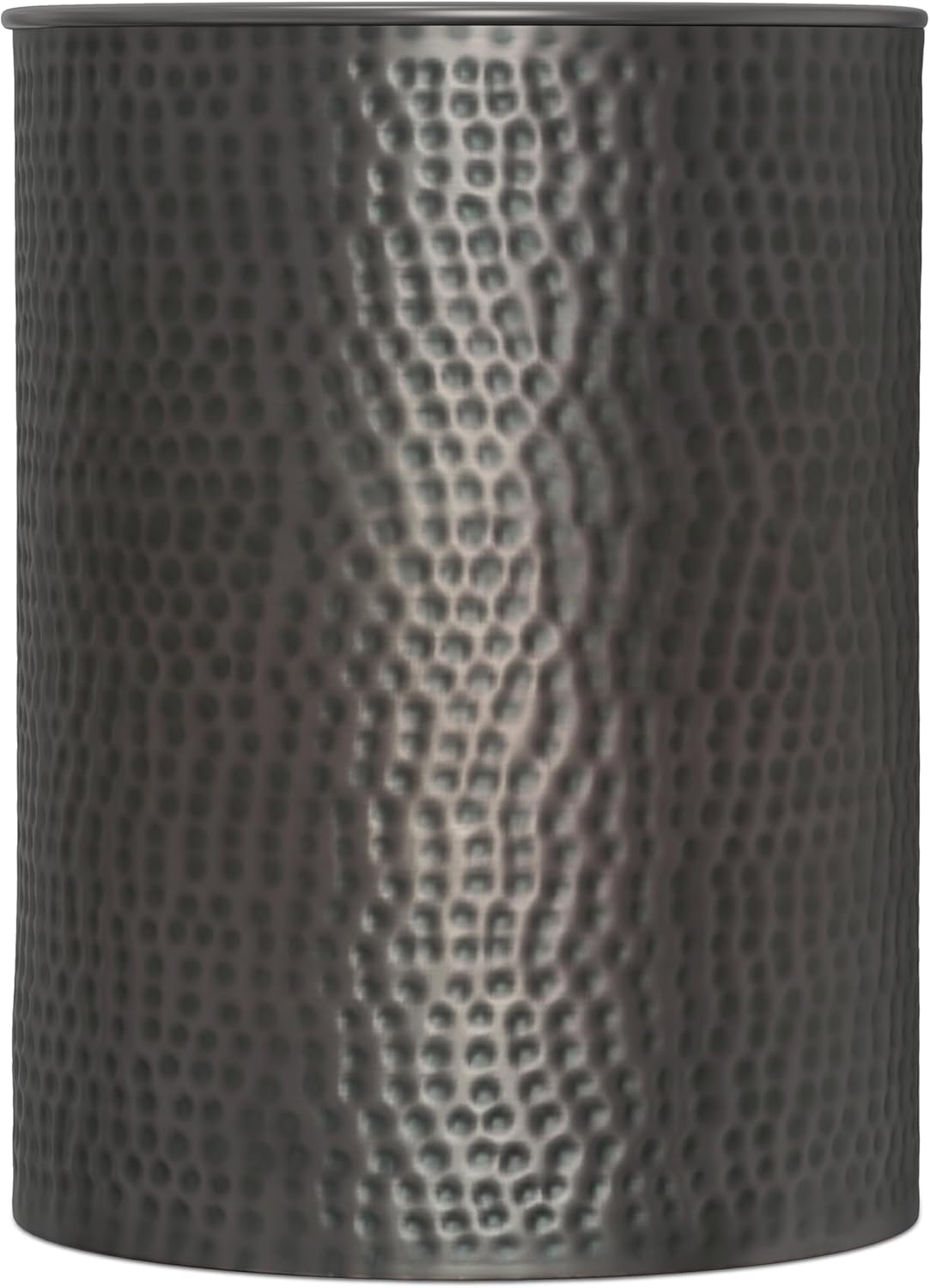 SIMPLIHOME Corbin 16 inch Wide Metal Side Table in Hammered Antique Copper, Round Drum Design End Table for Living Room, Family Room, or Entryway, Industrial Style, Assembled