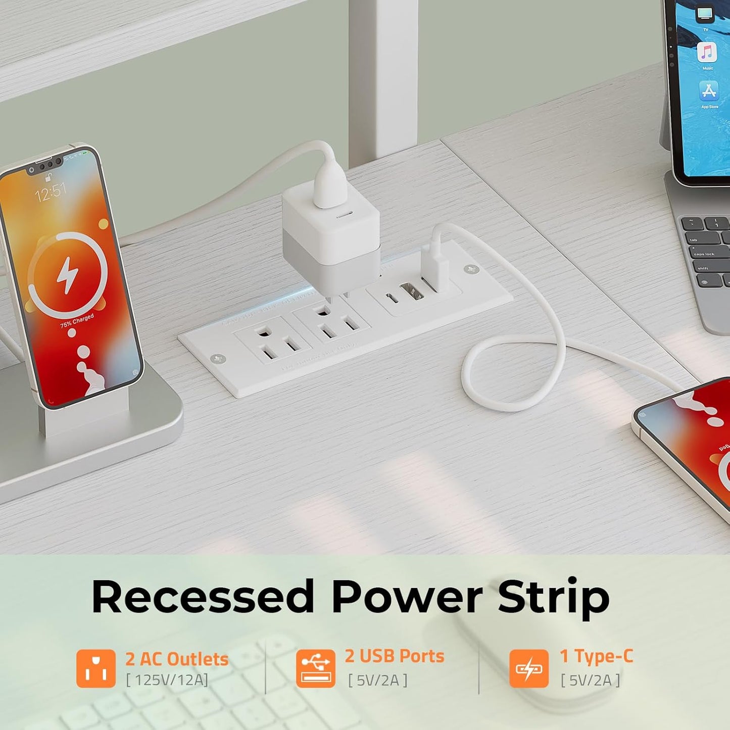 Computer Desk with Adjustable Monitor Stand, 47.2 in Small Desk with Reversible Storage Shelves, Office Desk with Spacious Desktop Spaces for Home Bedroom Workstation, White