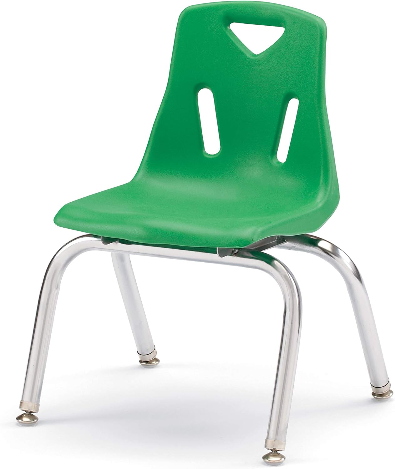 Berries Jonti-Craft 8142JC6119 Stacking Chairs with Chrome-Plated Legs, 12" Height, Green, Pack of 6