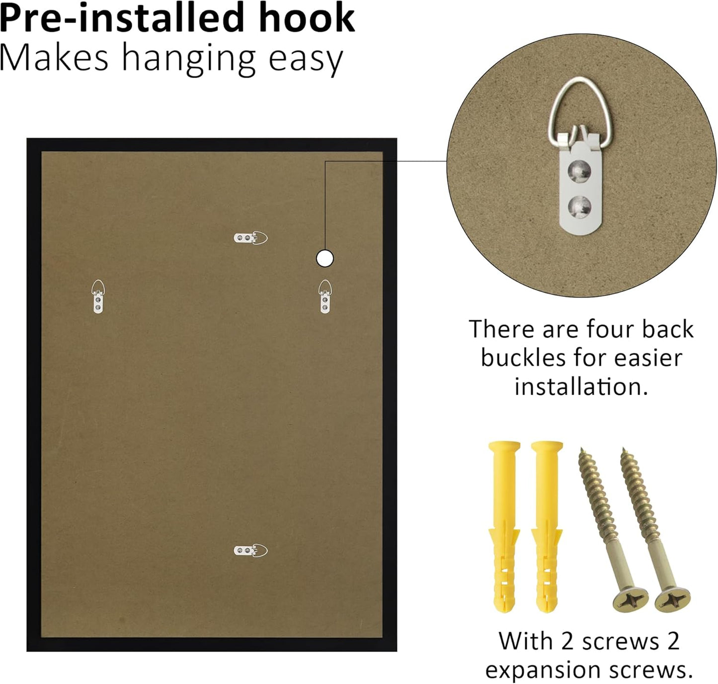 KOHROS Rectangular Wall Mirror Frameless Bathroom Mirror 18” x 24" Beveled Edge Mirror for Vanity and Entryway Hang Horizontally or Vertical