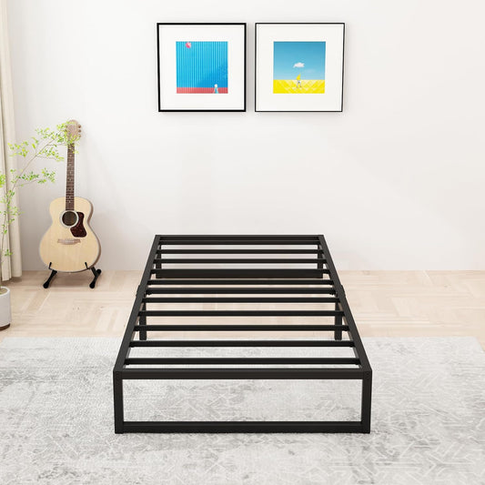 9 Inch Twin XL Bed Frames Heavy Duty Sturdy Metal Platform Bed Frame No Box Spring Needed, Noise Free, Easy Assembly, Black