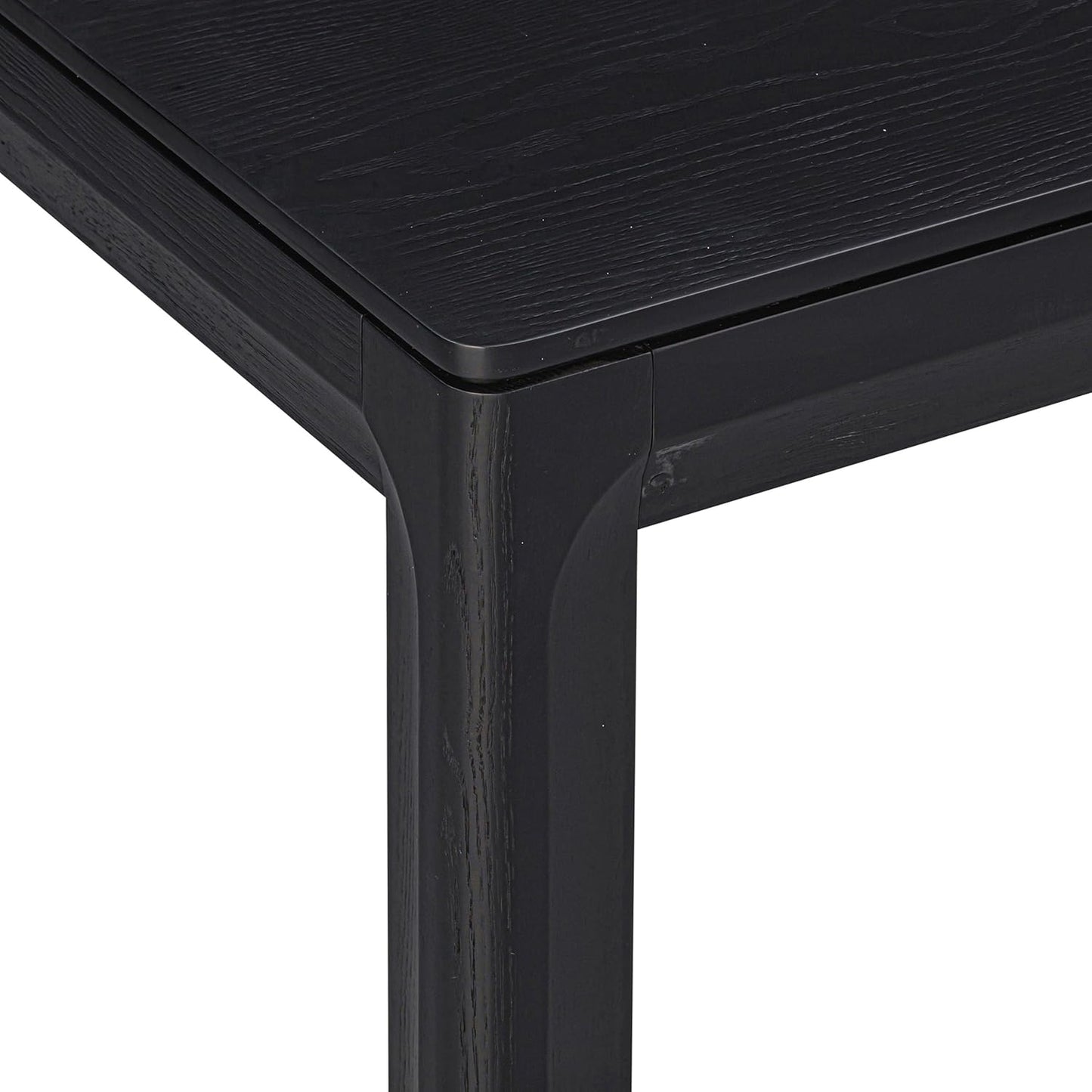 NTC Flow 55 Inch Modern Design, Rectangular Dinner Table for Dining Room, Living Room Furniture, Effortless Assembly, Burnt Black