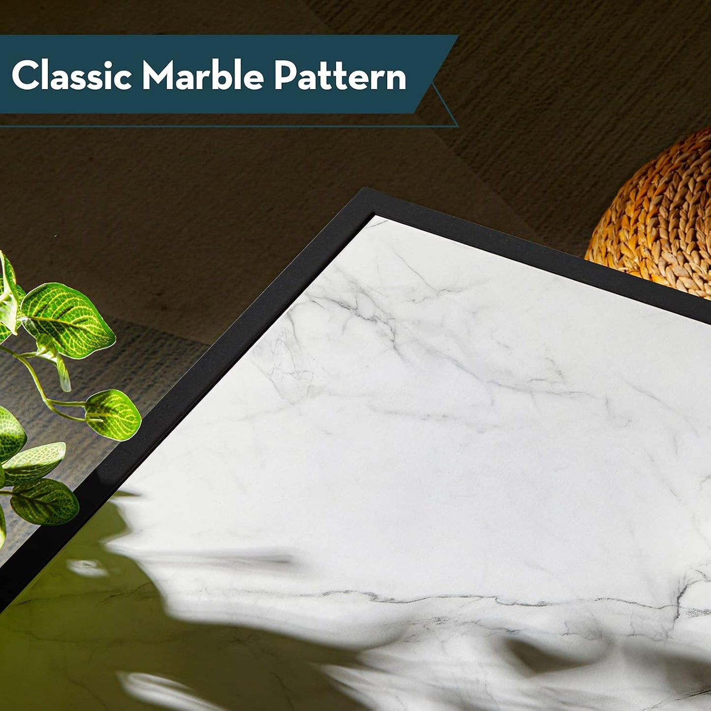 SAYGOER White Coffee Table,Small Square Coffee Table,Modern Center Table for Living Room Office 27.6 * 27.6 * 15.7 Inch, Easy Assembly, White Faux Marble Top