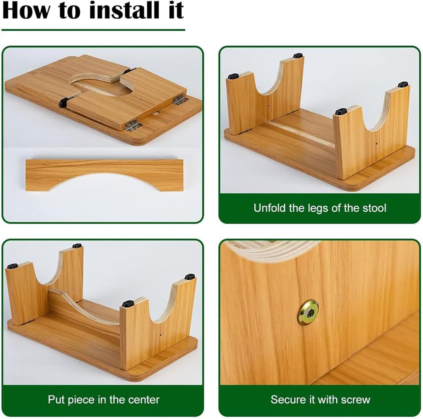 StrongTek Step Stool for Kids Adults, Portable Step Ladder with Non-Slip Surface, 7.5" One Step Stool for Bedroom, Bathroom, Wooden Bedside Step Stool for High Beds, 300lbs Capacity