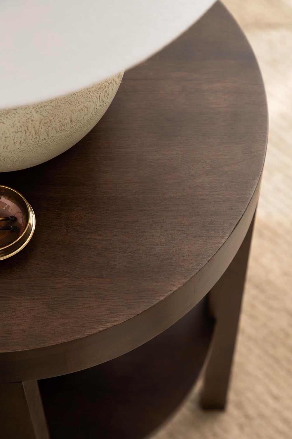 Kate and Laurel Talcott Modern Round Wood Side Table, 16 x 16 x 24, Dark Brown, Transitional Decorative Two-Tier End Table for Use as a Bedroom Nightstand or Living Room Plant Stand