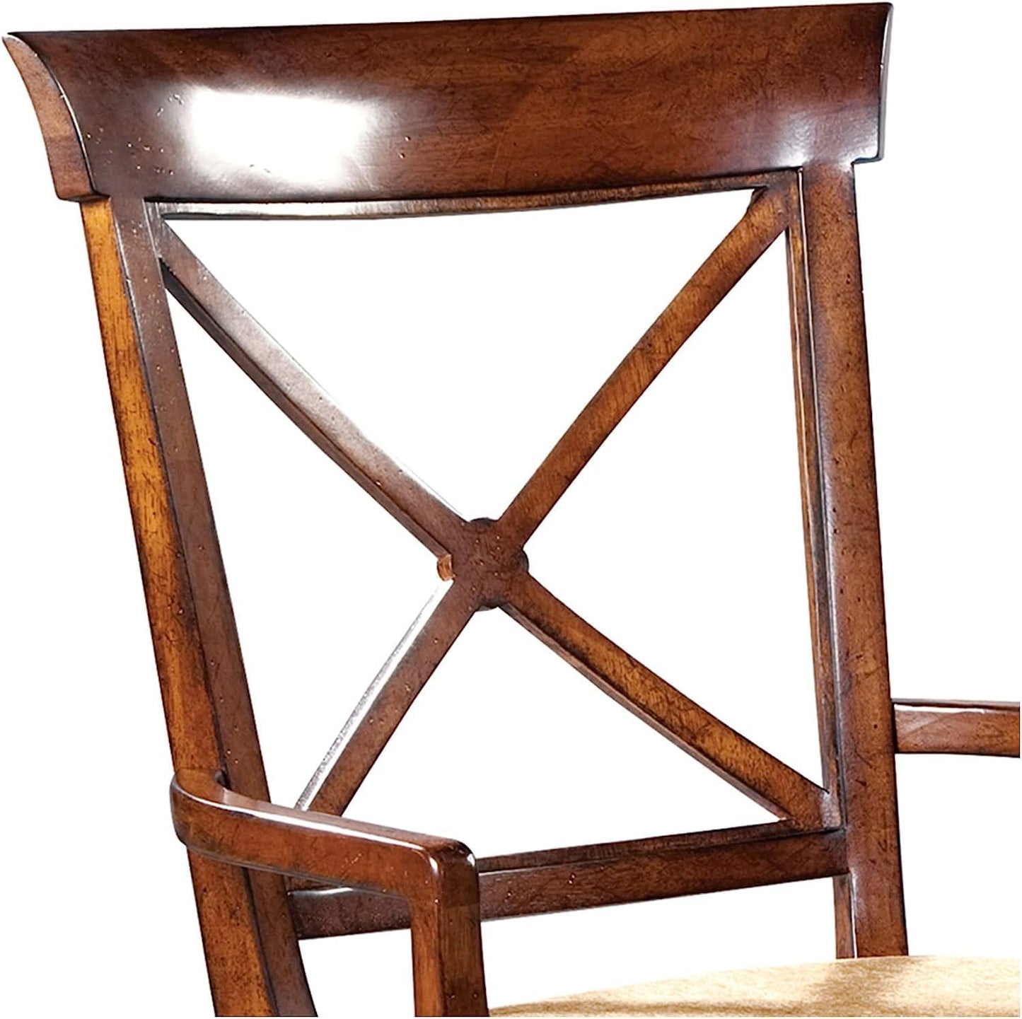 Hekman European Legacy Accent Armchair – Wooden Frame, Lightly Distressed, Upholstered, Vintage Home Decor Accent Chair with Arms, Comfortable Seating for Living Room, Farmhouse, & Office Use, Brown