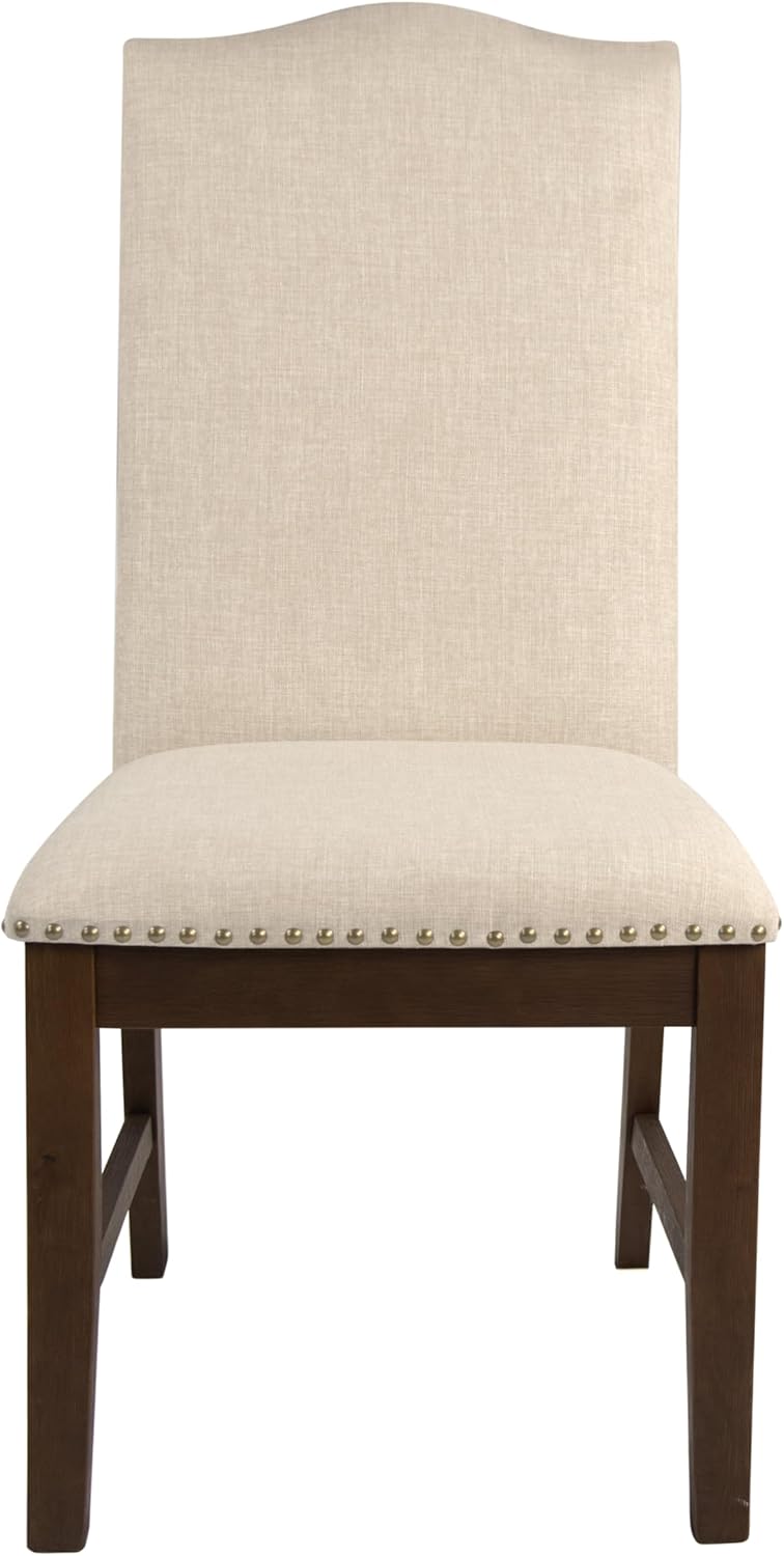 HomePop Scalloped Back Dining Chair - Beige Woven(Set of 2)
