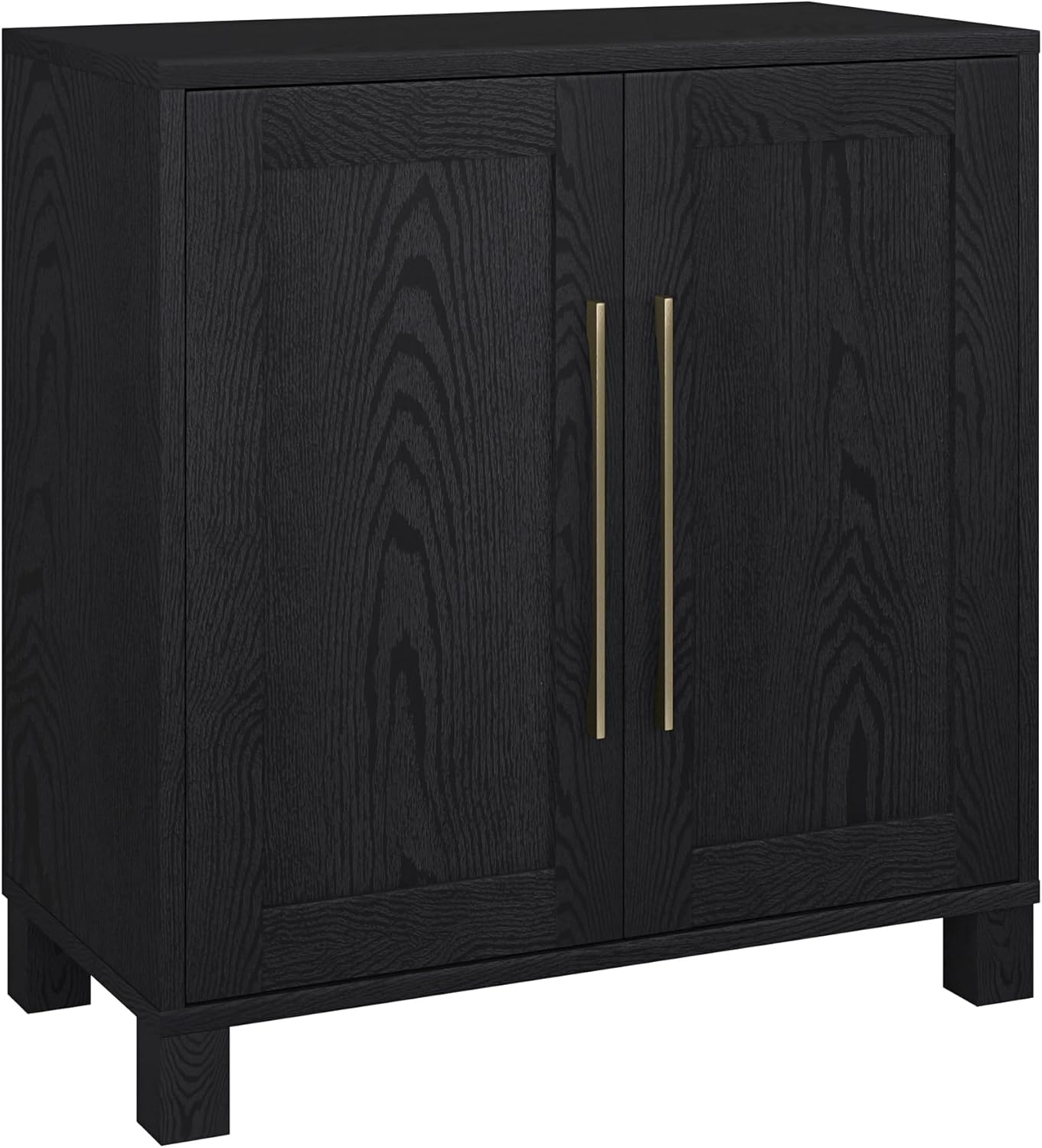 Henn&Hart 28" Wide Rectangular Accent Cabinet in Natural Black, for Home, Living Room, Bedroom, Entertainment Room, Office.