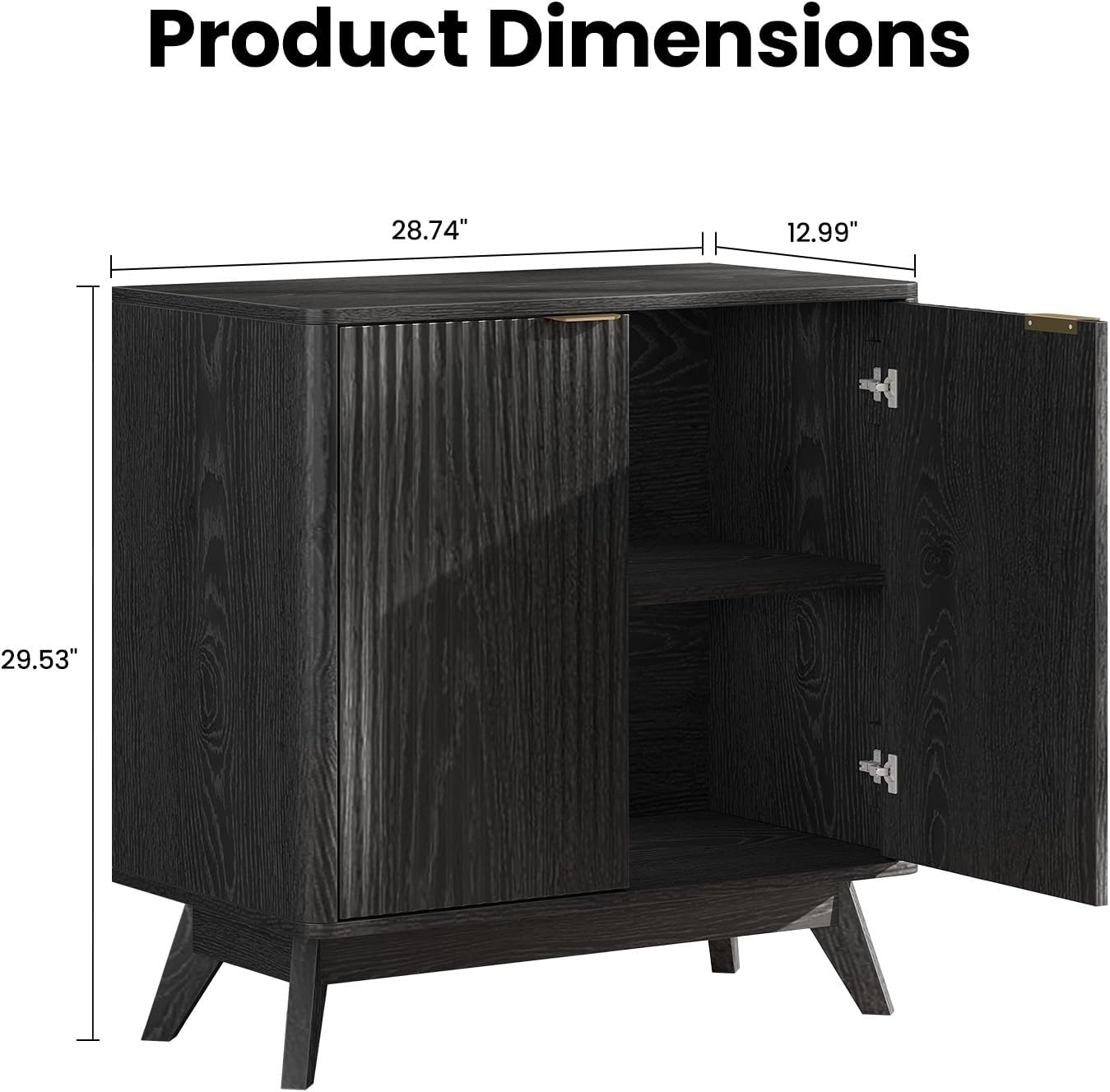 Buffet Cabinet with Storage, Fluted Multifunctional Storage Cabinet with 2 Doors, Sideboard Cabinet with Doors Modern Buffet Table Accent Coffee Bar Console Table,fluted buffet cabinet