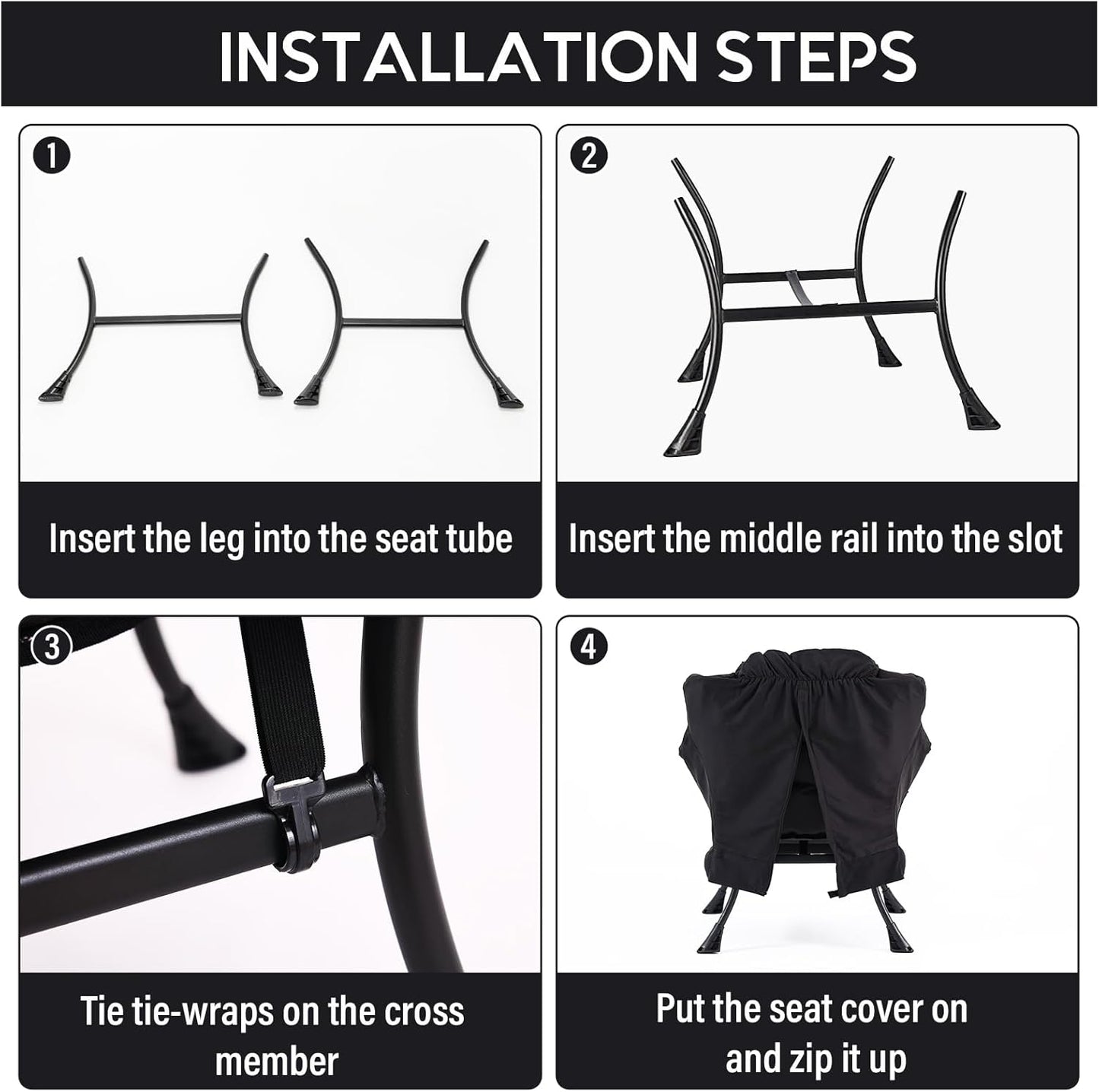 Lazy Chair with Ottoman, Modern Accent Chair Contemporary Lounge Leisure Sofa Chair with Armrests, Reading Chair and Folding Footstool Set for Living Room, Bedroom, Office, Black