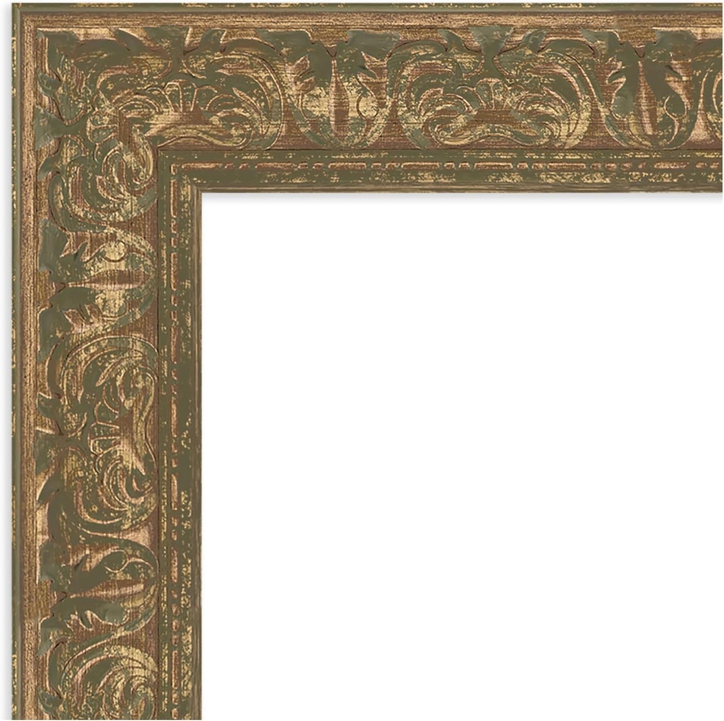 Amanti Art Bronze Bathroom Mirror for Over Sink, 31x43 Luxe Bronze Gold Rectangle Vanity Mirror, Large Traditional Frame, Hangs Horizonally and Vertically, Bathroom Wall Decor, Beveled Edge