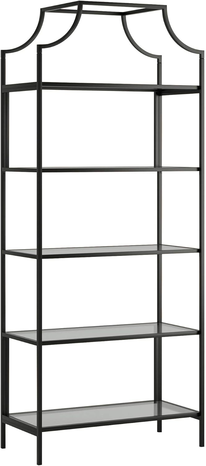 Sauder Harvey Park Bookcase/Book Shelf, Black