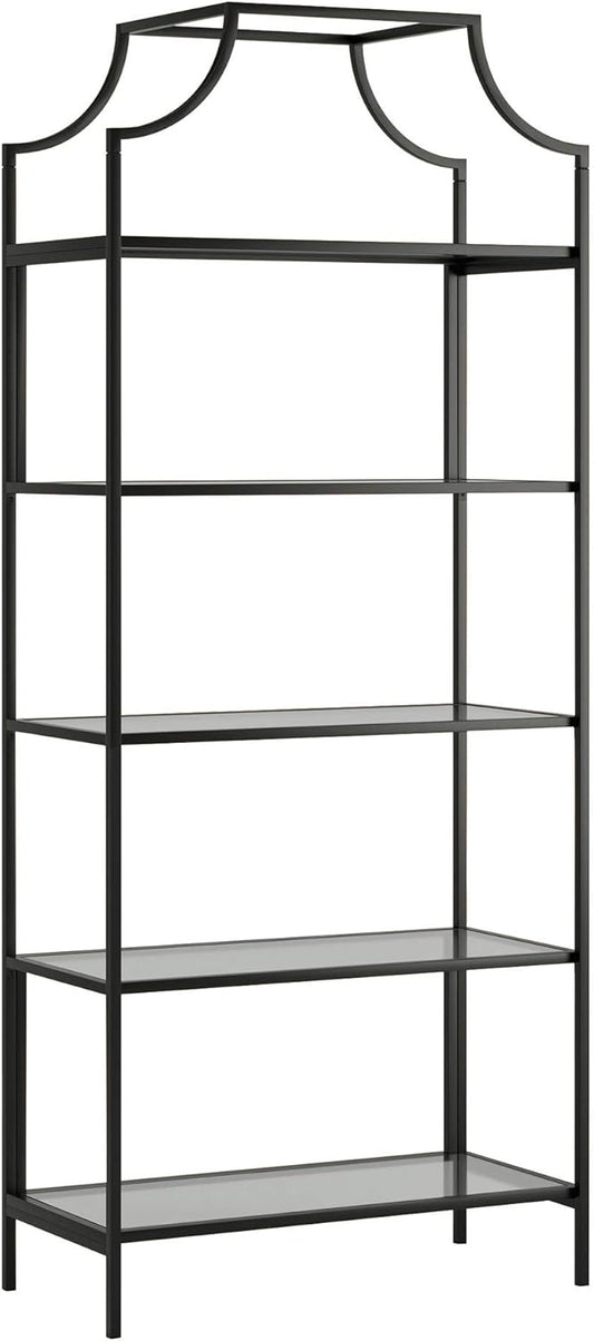 Sauder Harvey Park Bookcase/Book Shelf, Black
