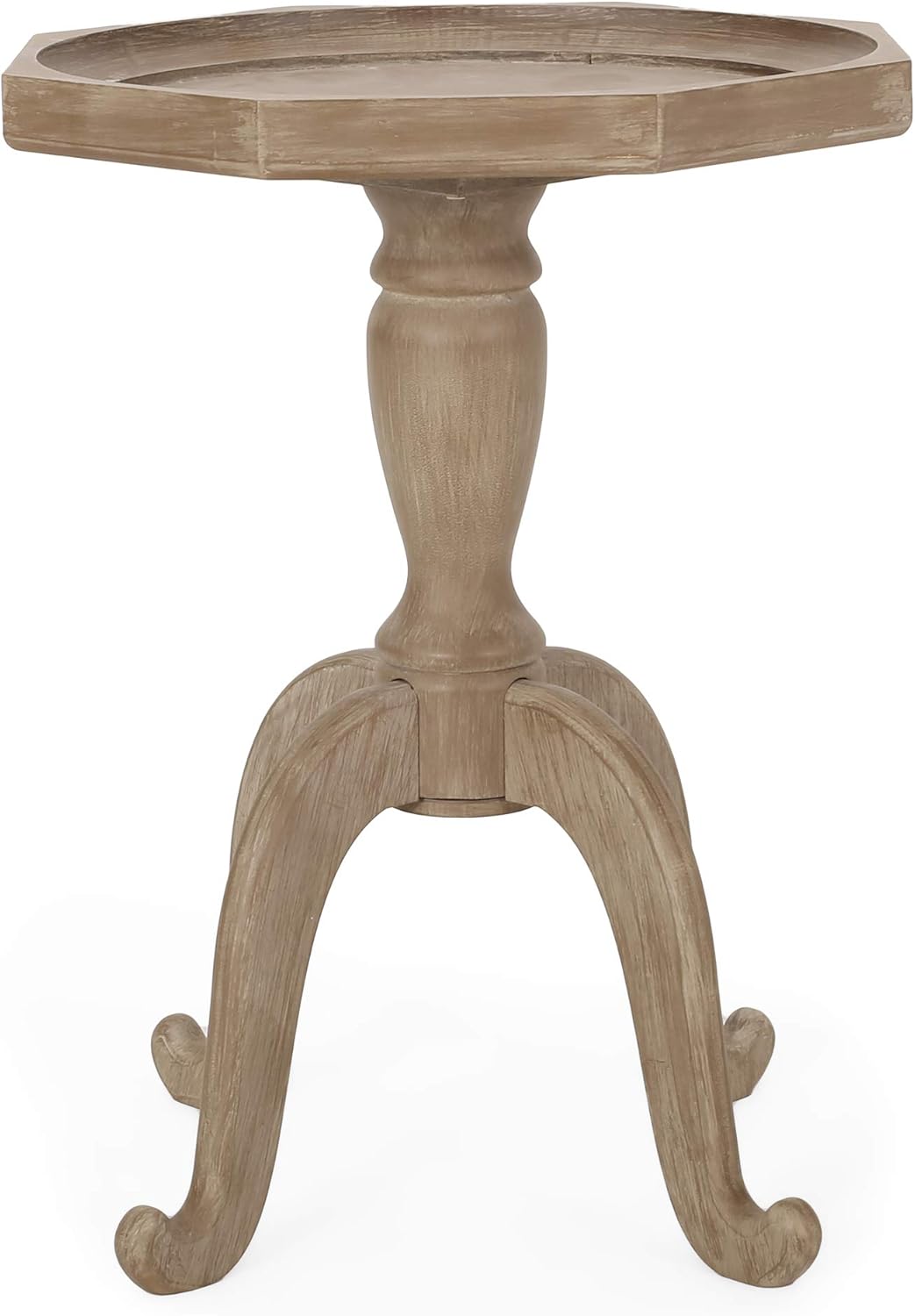 Christopher Knight Home Elizabeth French Country Accent Table with Octagonal Top, Natural 18.25 in x 18.25 in x 25 in