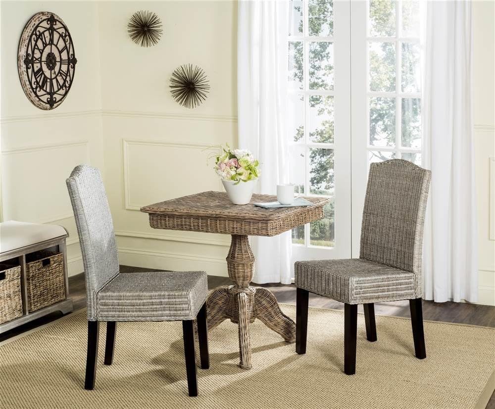 SAFAVIEH Home Collection Odette Grey Wicker Dining Chair