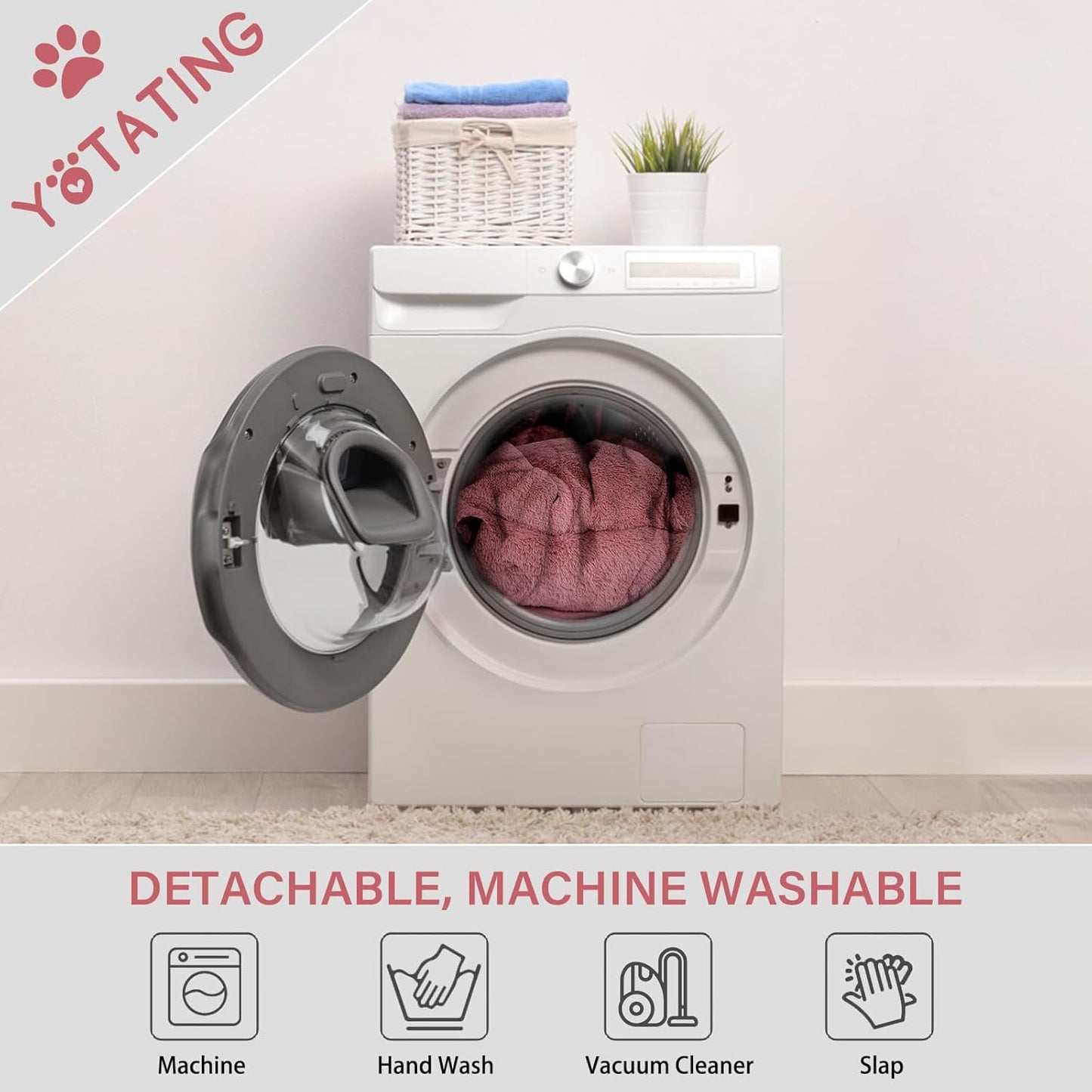 Lazy Chair with Ottoman, Comfy Reading Lounge Chair with Footstool & Throw Pillow Modern with Armrests & Side Pocket for Living Room, Bedroom, Dorm Room, Plush Dark Pink