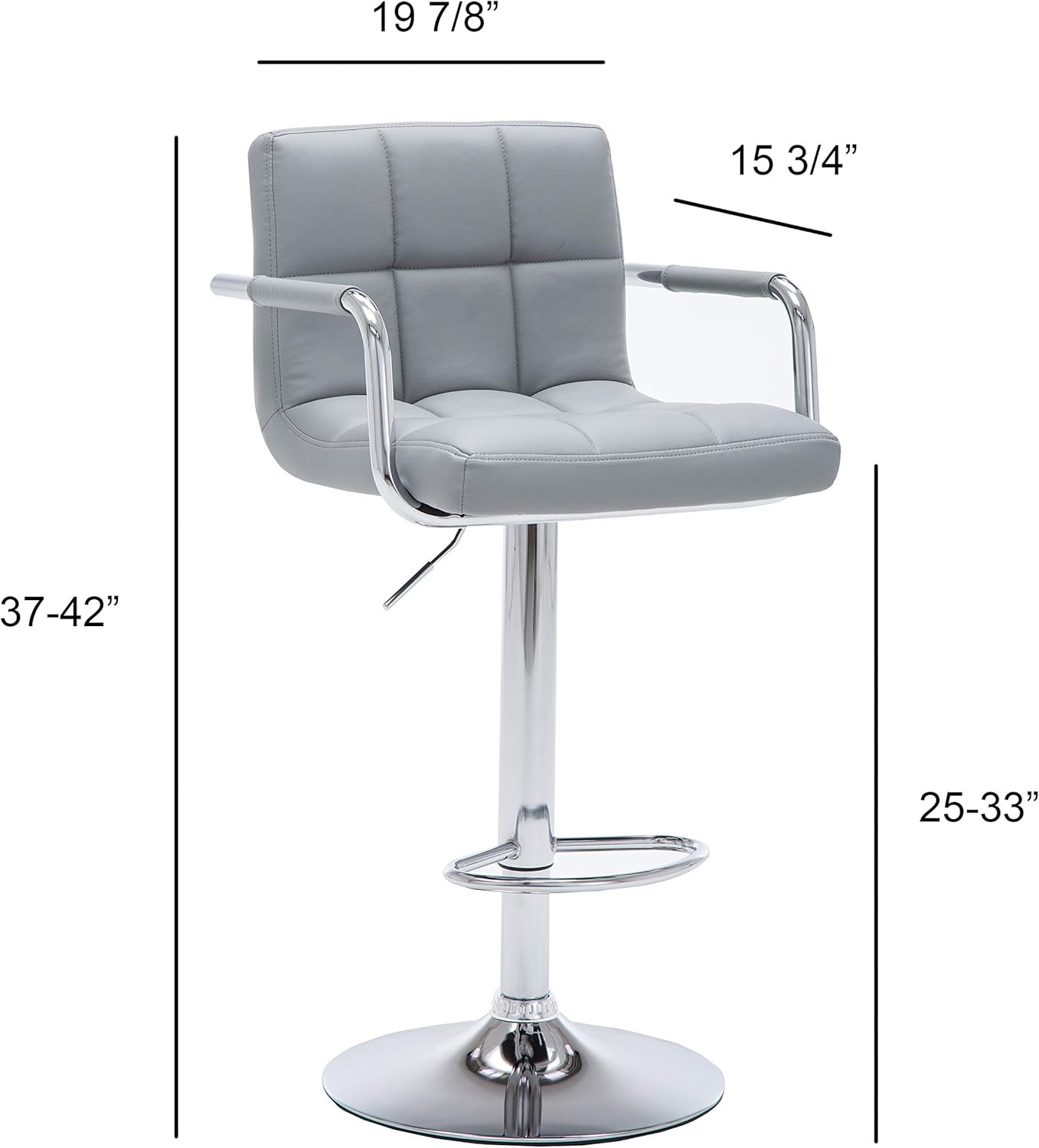 AC Pacific ACBS15 Bar Stool Gray