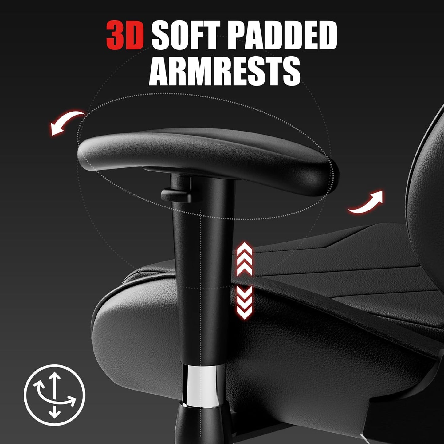 GTRACING Gaming Chair Racing Office Computer Ergonomic Video Game Chair Backrest and Seat Height Adjustable Swivel Recliner with Headrest and Lumbar Pillow Esports Chair (Dark Black)