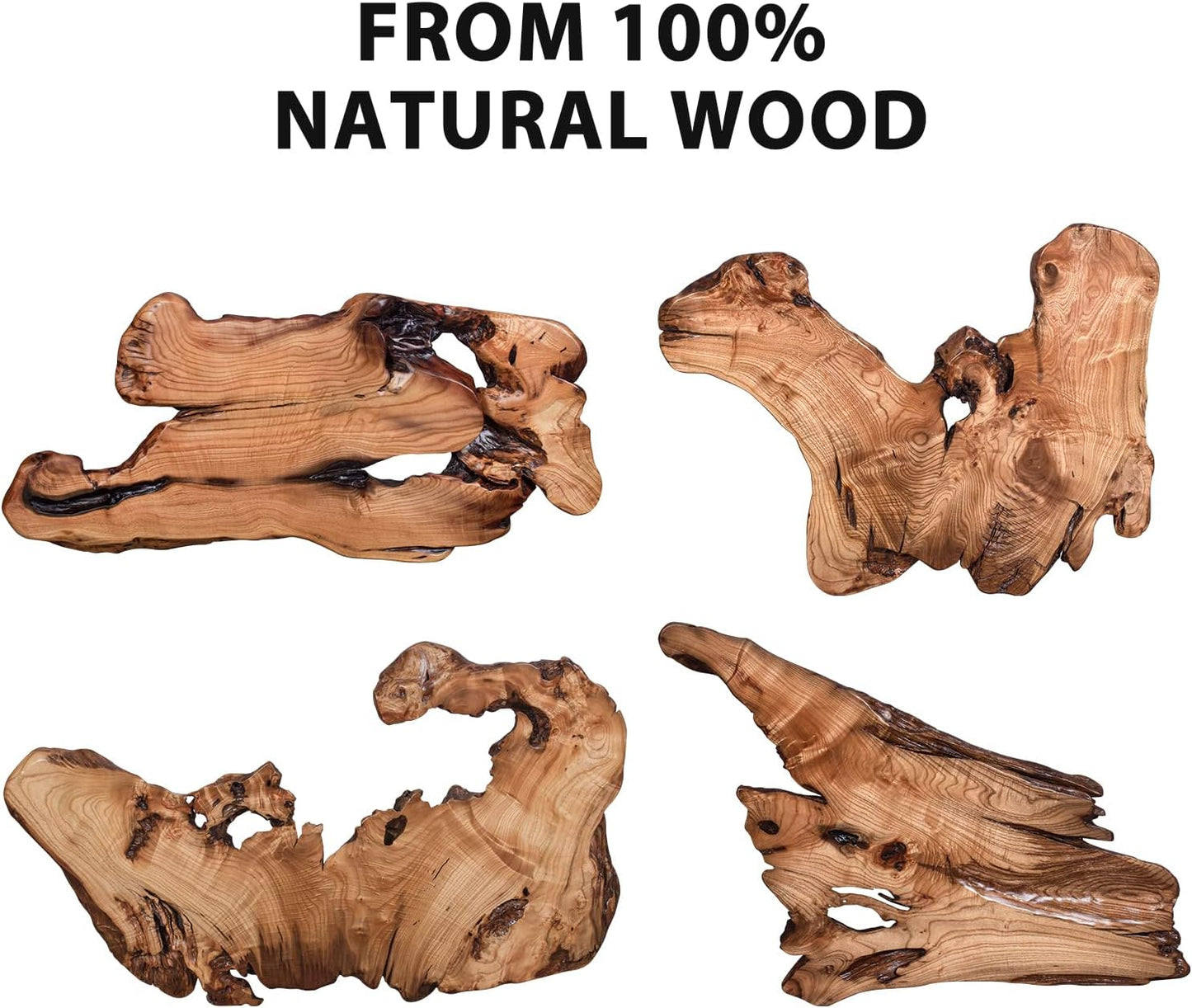 Live Edge Coffee Table, Natural Living Room Coffee Table with Clear Lacquer Finish and Metal Hairpin Legs,Unique Desktop