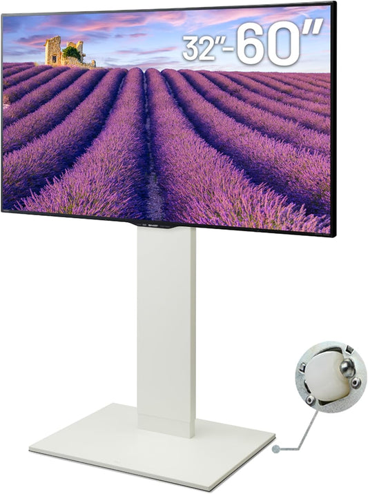 WALL V2 Caster High Type | Minimalist Rolling TV Stand for 32–60 Inch | Satin White | Portable, Space Saving, Height Adjustable, No Drill | for Living Room and Bedroom | Japanese Design & Engineering