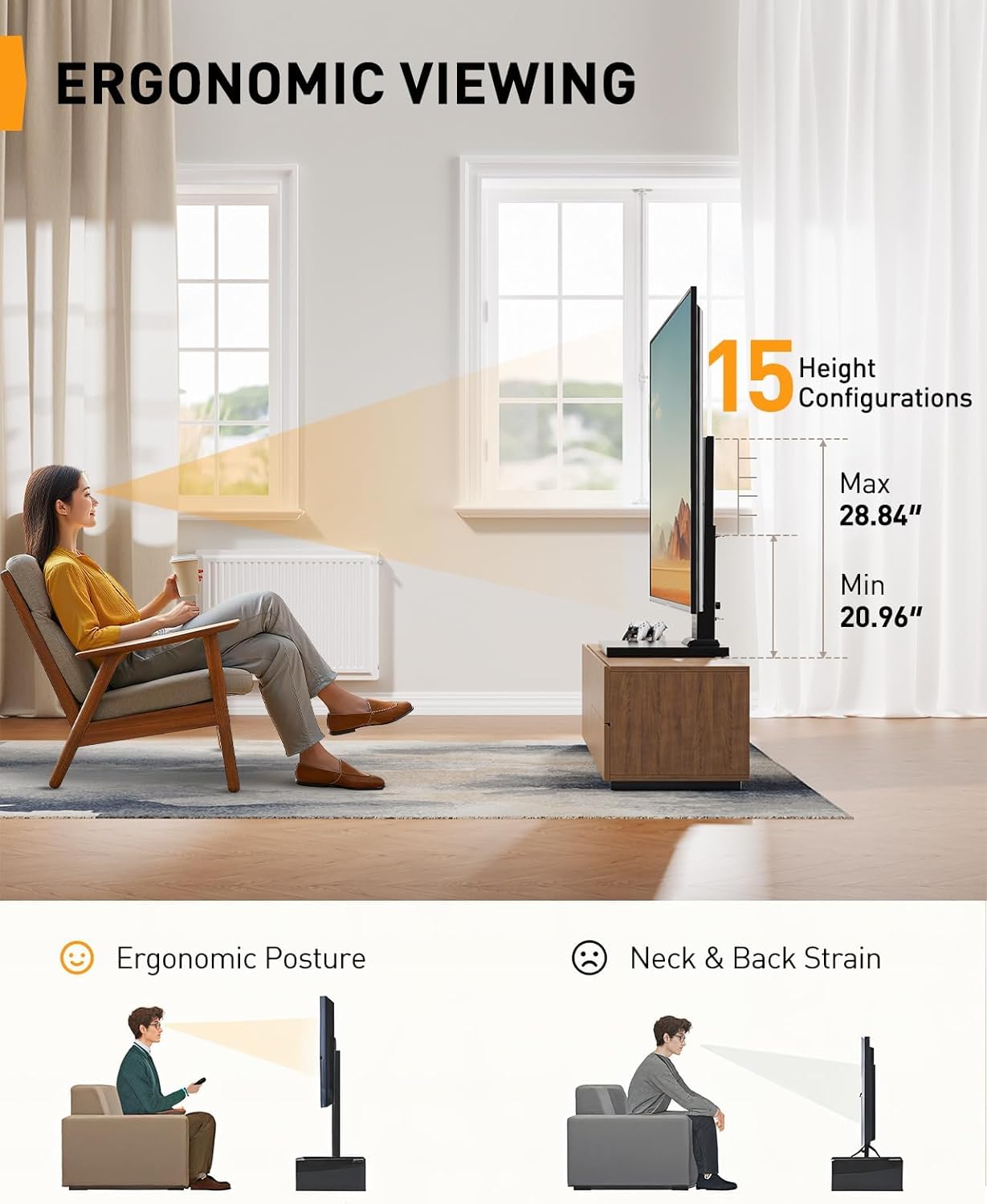 Perlegear Universal Swivel TV Stand with Pegboard Storage, Height Adjustable Table top TV Stand Mount for 42-90 Inch TVs, up to 150 lbs with Large Glass Base for Stability, Max VESA 600x400mm PGTVS36